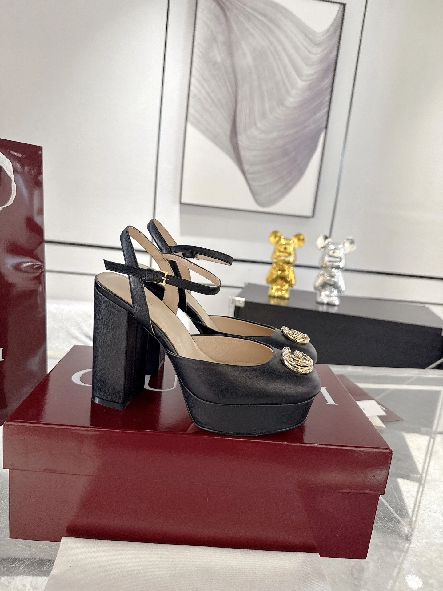 COCO- 6u33i 813002 C9D00 1000 sheephide heel-height:12cm item:E-X000F1949