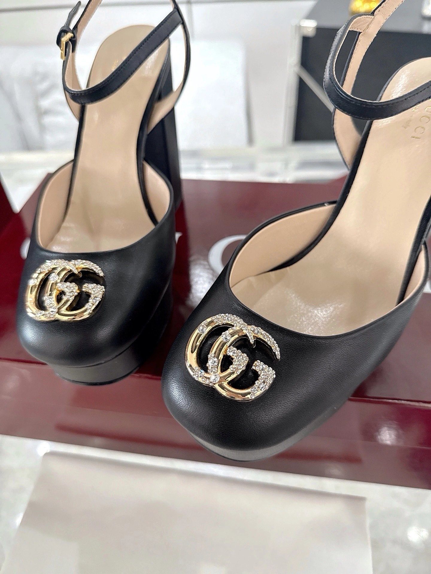 COCO- 6u33i 813002 C9D00 1000 sheephide heel-height:12cm item:E-X000F1949