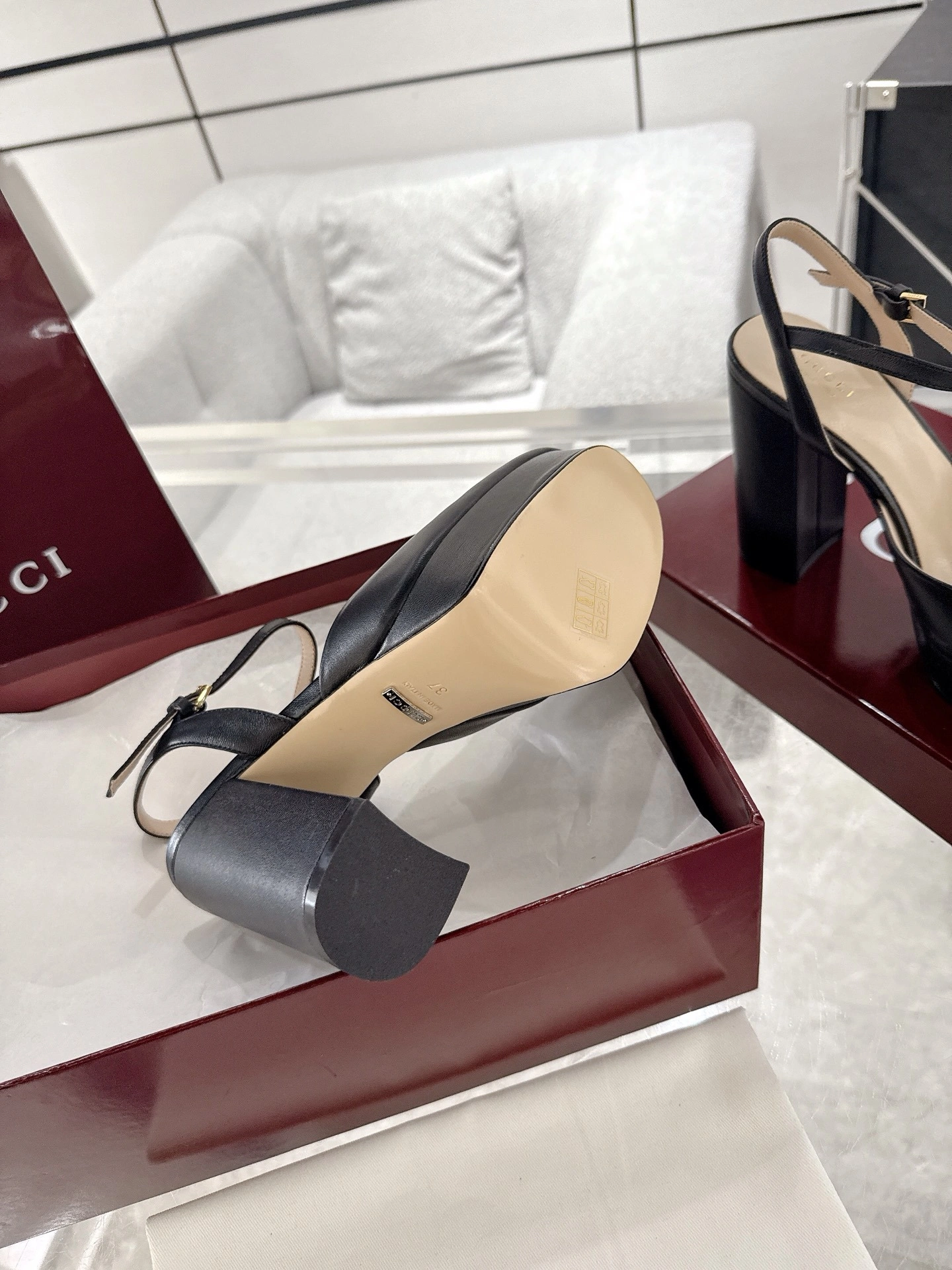COCO- 6u33i 813002 C9D00 1000 sheephide heel-height:12cm item:E-X000F1949