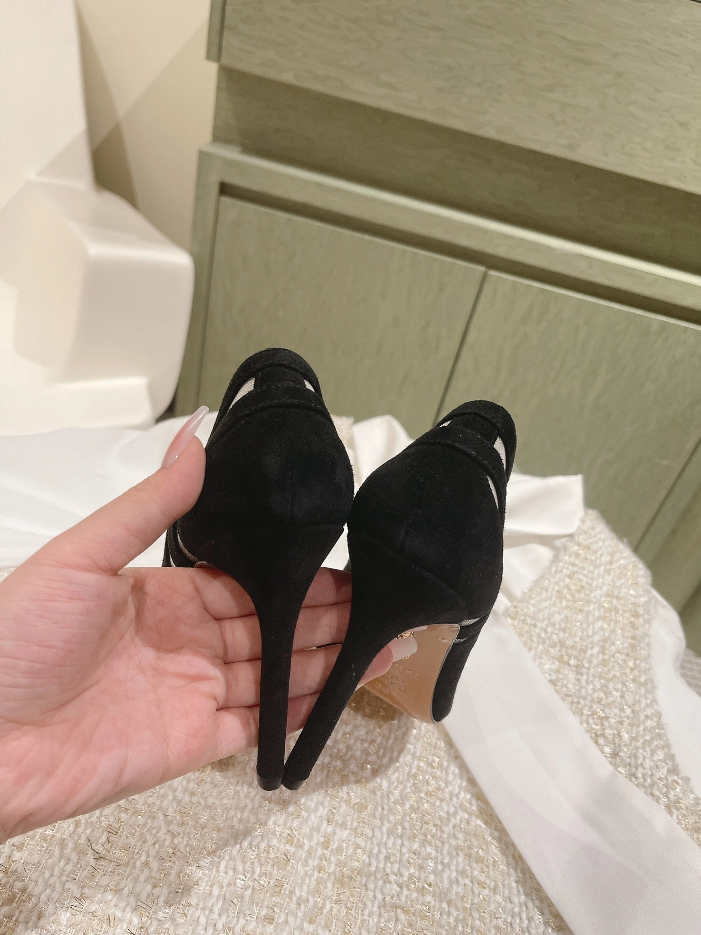 COCO- TSYMI-DP0-MSU Heel height：10CM waxed skin sheepskin item:D-X032C1489