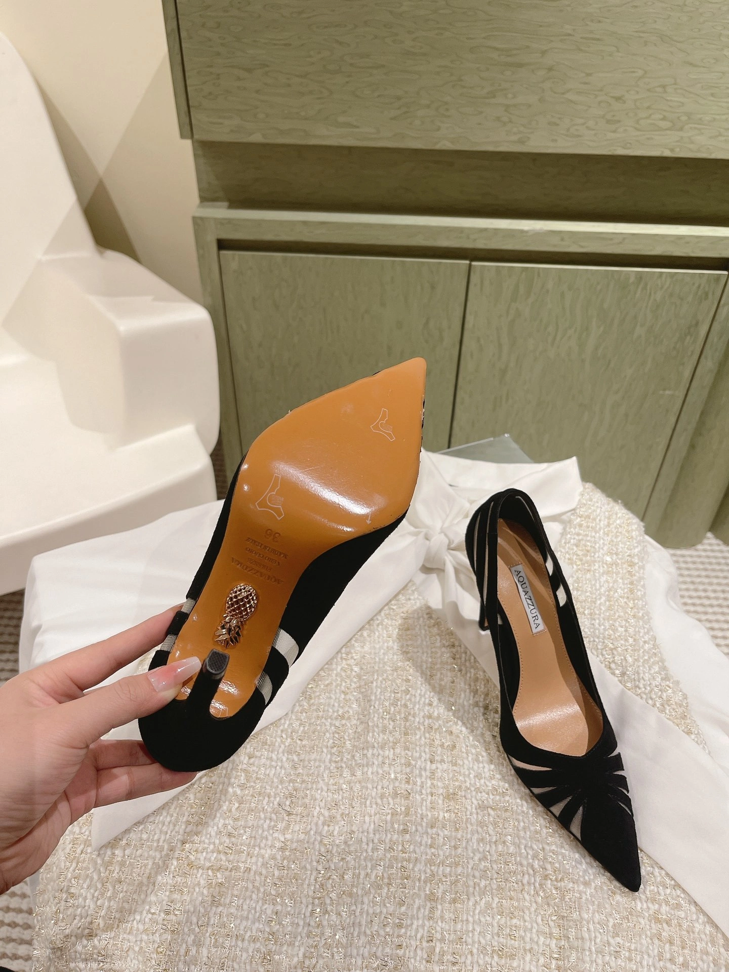 COCO- TSYMI-DP0-MSU Heel height：10CM waxed skin sheepskin item:D-X032C1489