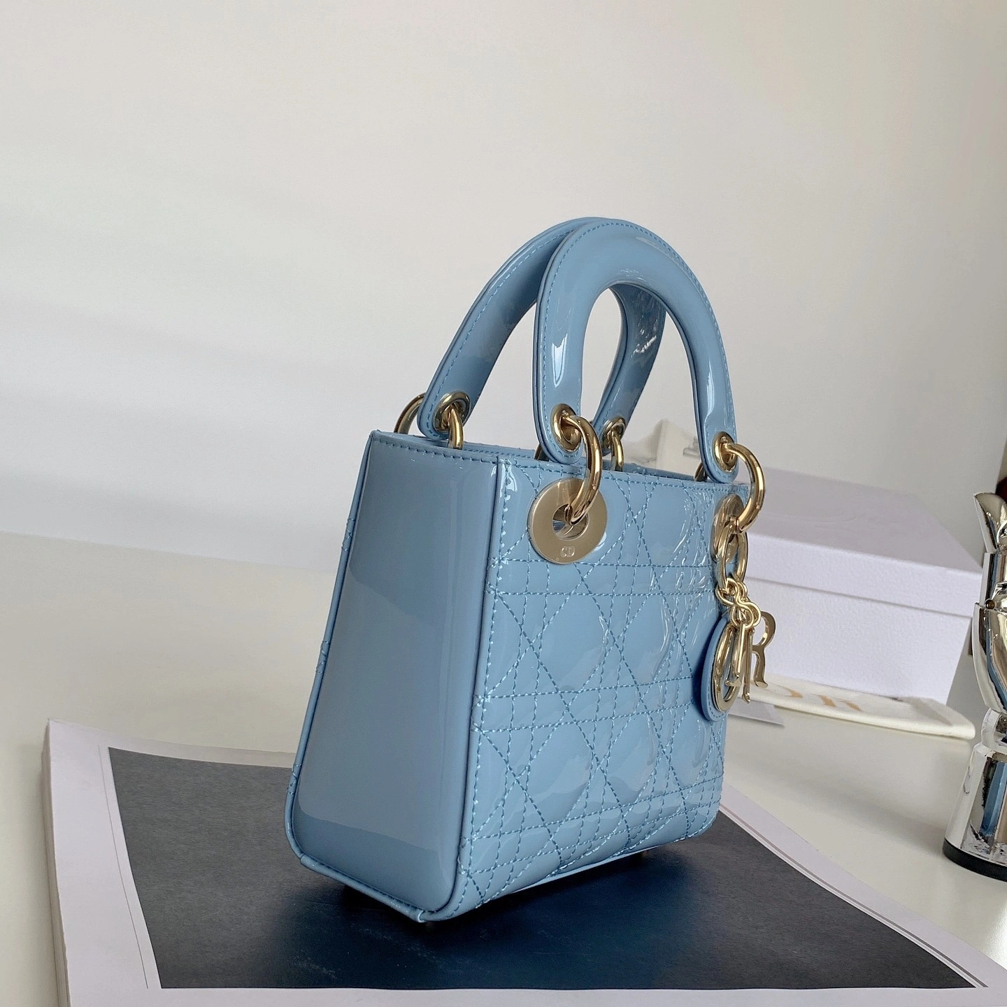 Custombag-- Lady high quality version Ocean blue gold buttons item：C-B803D0766