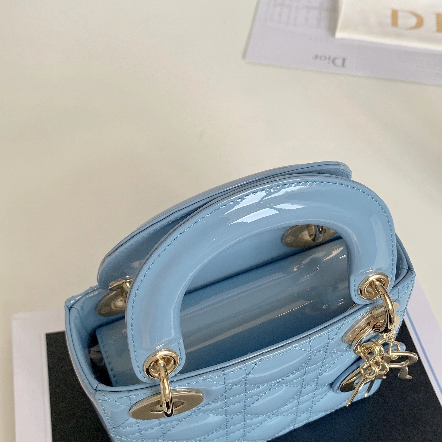 Custombag-- Lady high quality version Ocean blue gold buttons item：C-B803D0766