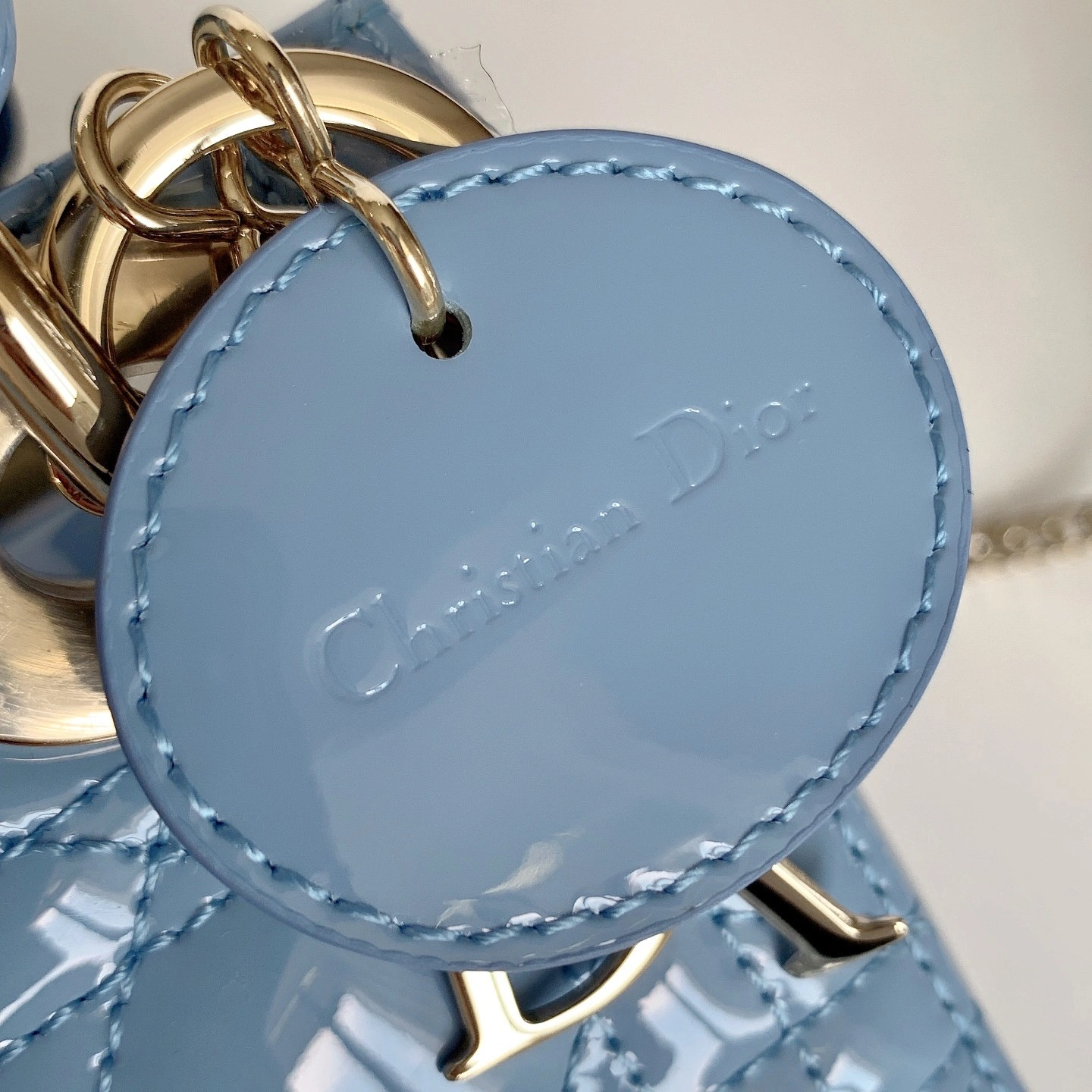 Custombag-- Lady high quality version Ocean blue gold buttons item：C-B803D0766