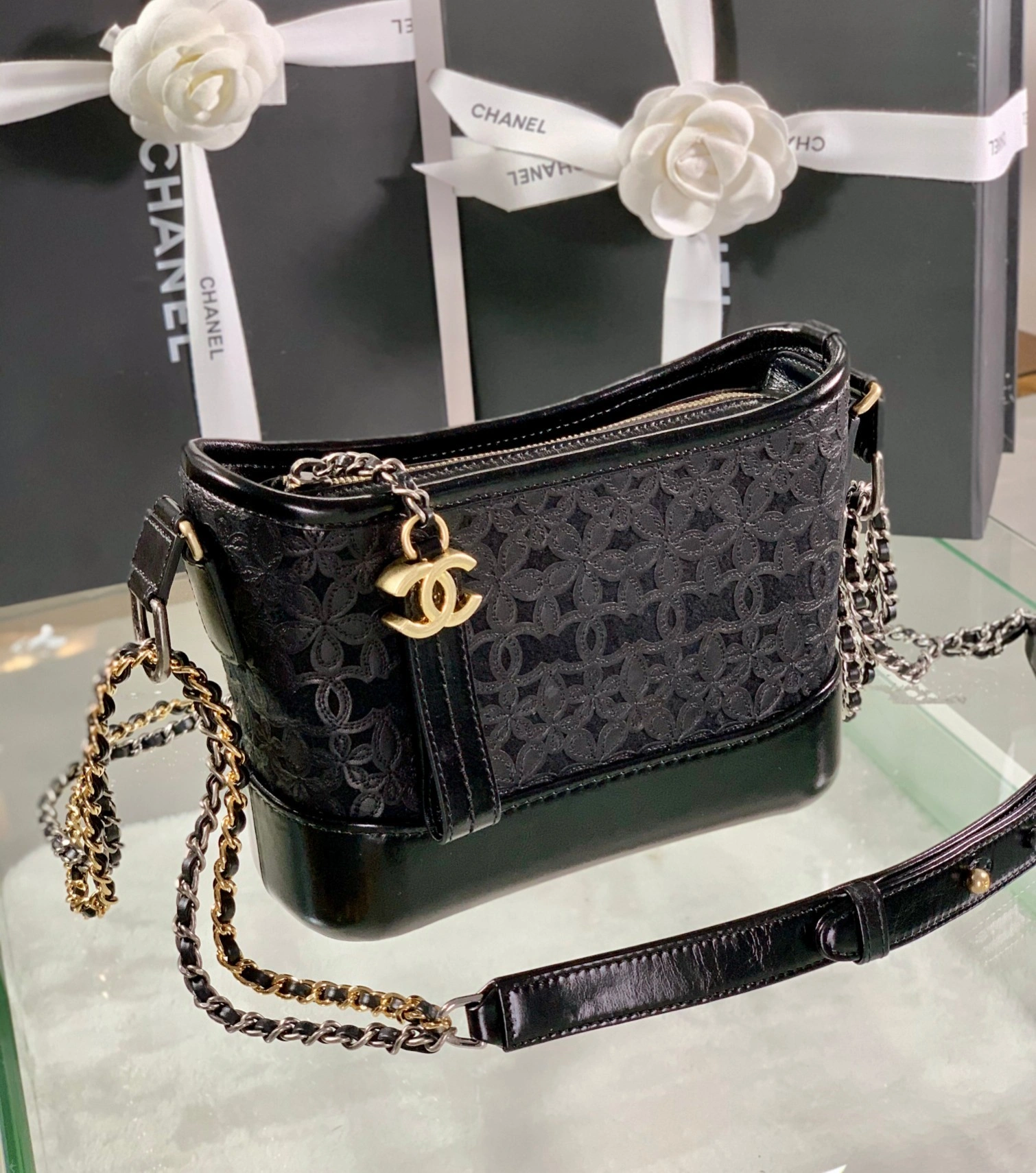 Custombag-- high quality version Camellia lace hollow out item：C-B803D0768