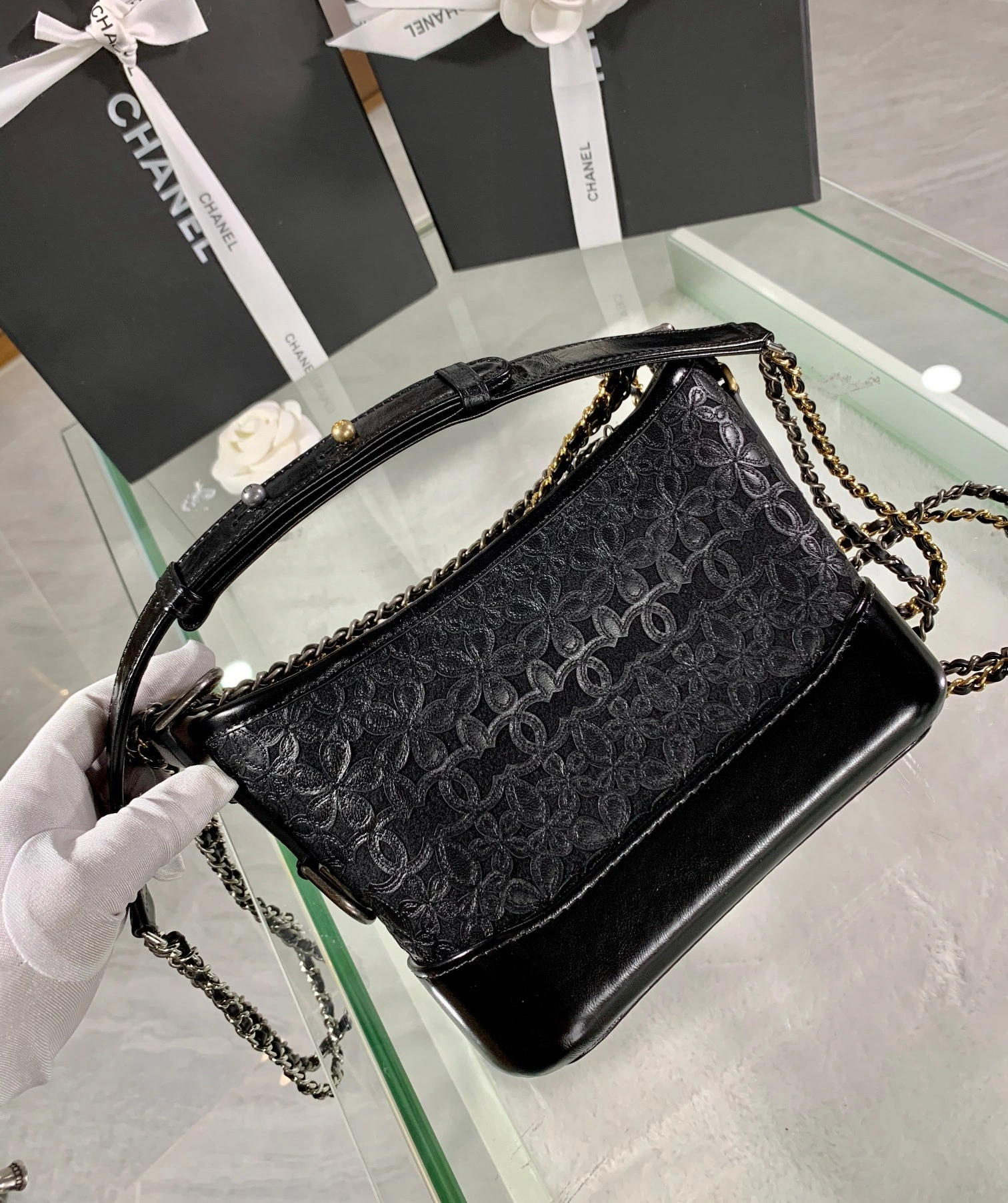 Custombag-- high quality version Camellia lace hollow out item：C-B803D0768