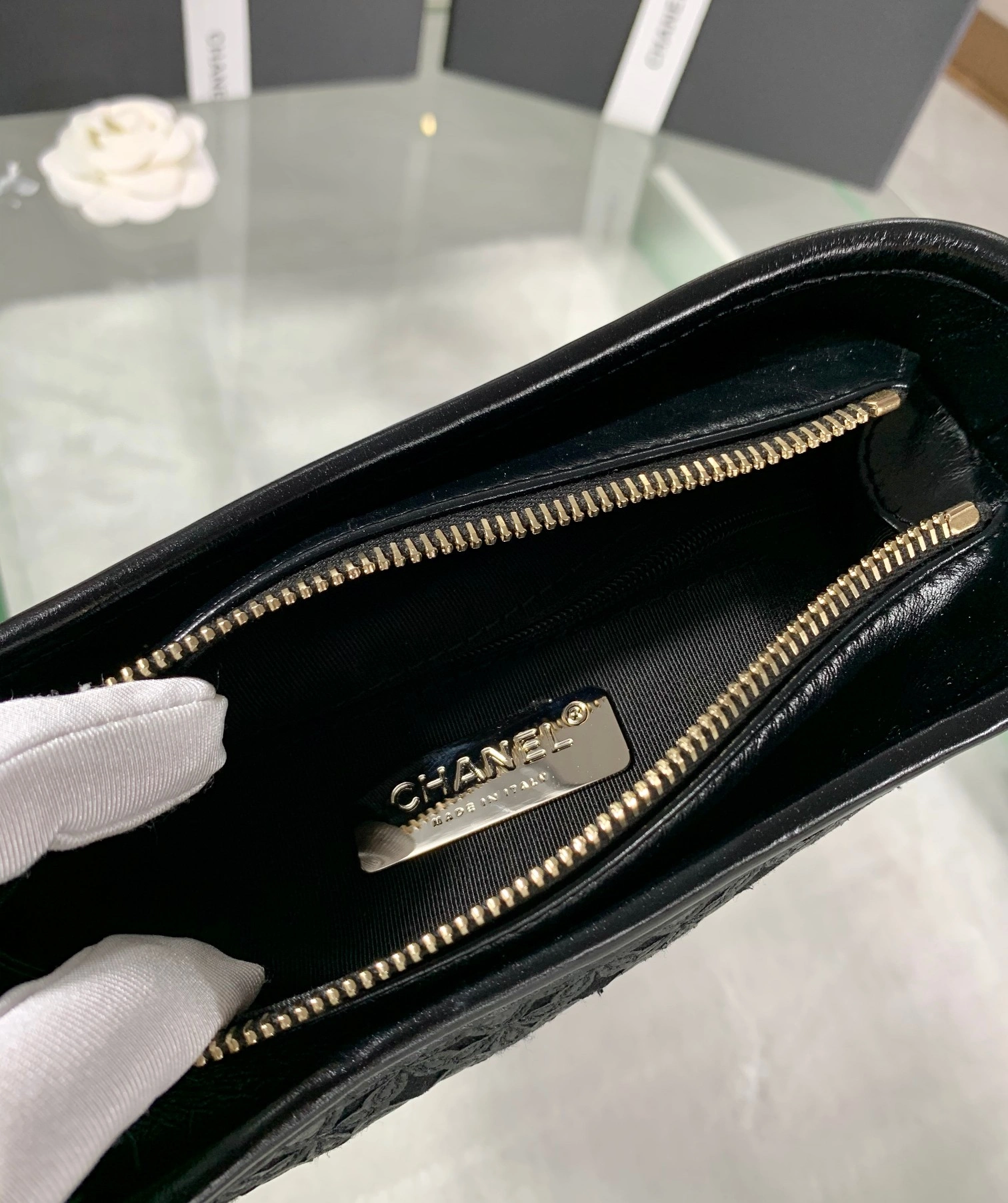 Custombag-- high quality version Camellia lace hollow out item：C-B803D0768