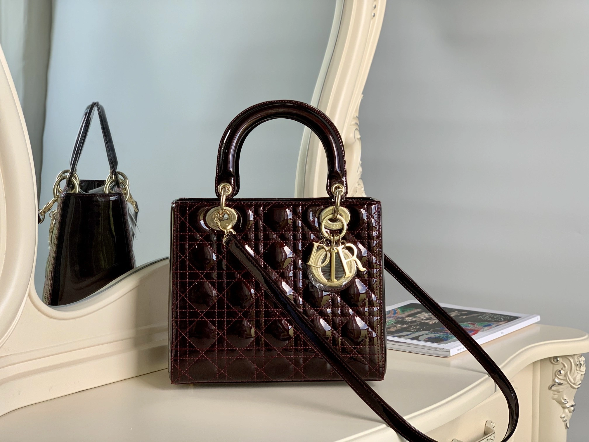 Custombag-- high quality version Cherries color gold buttons item：C-B803D0755