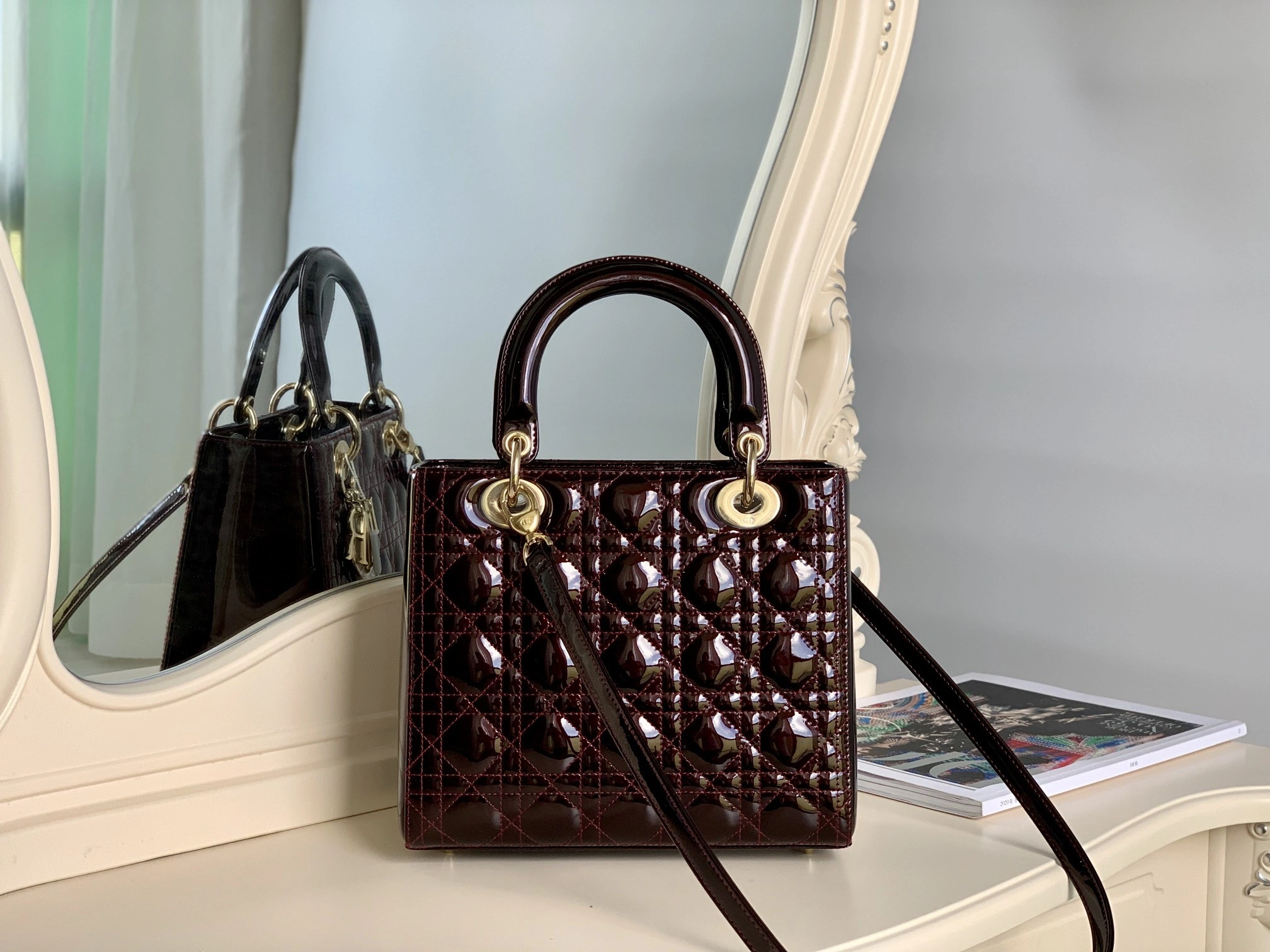 Custombag-- high quality version Cherries color gold buttons item：C-B803D0755