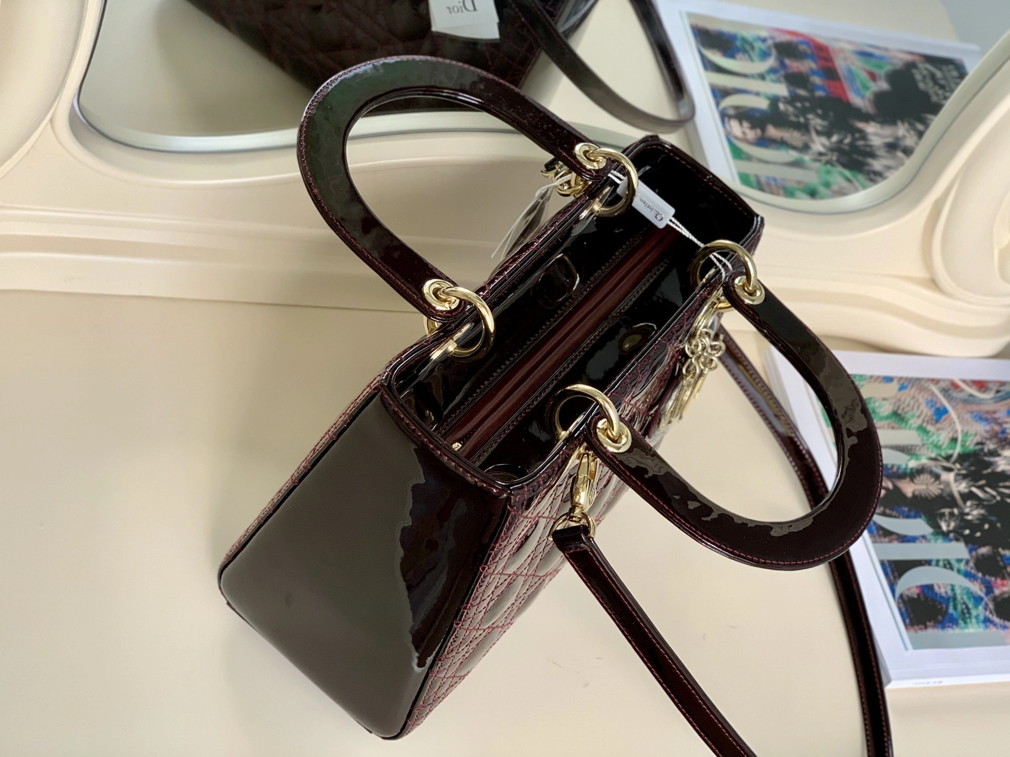 Custombag-- high quality version Cherries color gold buttons item：C-B803D0755