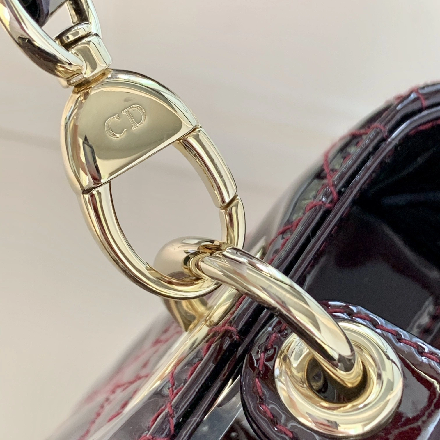 Custombag-- high quality version Cherries color gold buttons item：C-B803D0755