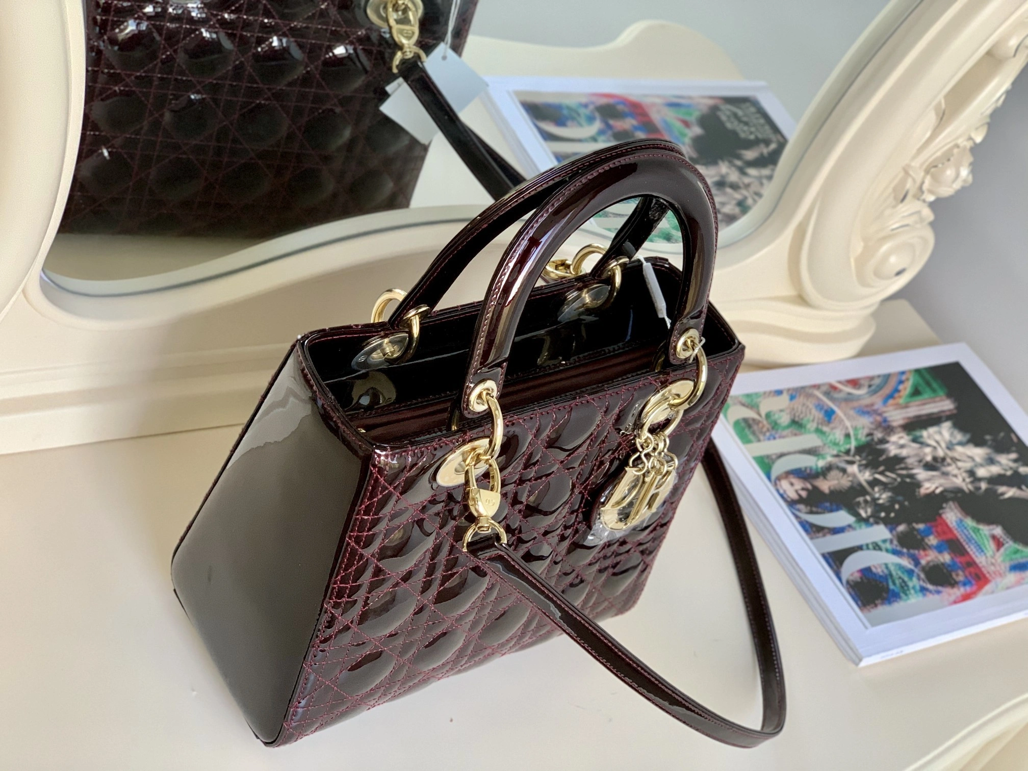 Custombag-- high quality version Cherries color gold buttons item：C-B803D0755