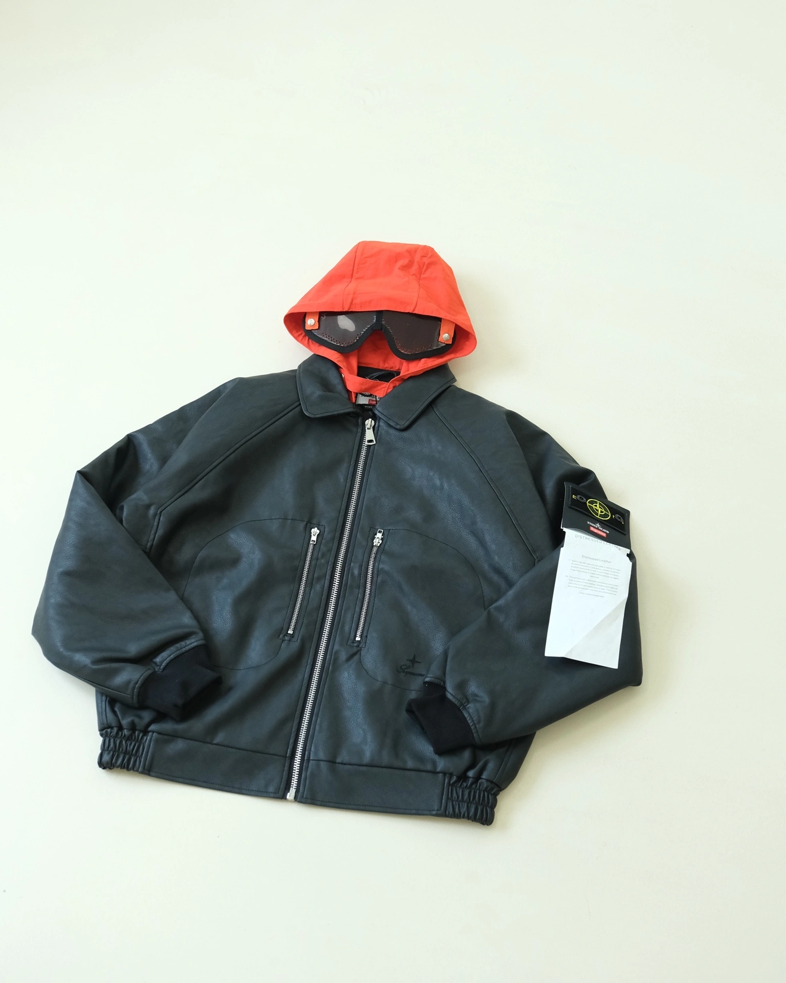 &ACE- S575 × Is8194 WEEK10 LEATHER BOMBER JACKET oversized 2colour item:D-F110I0514-2