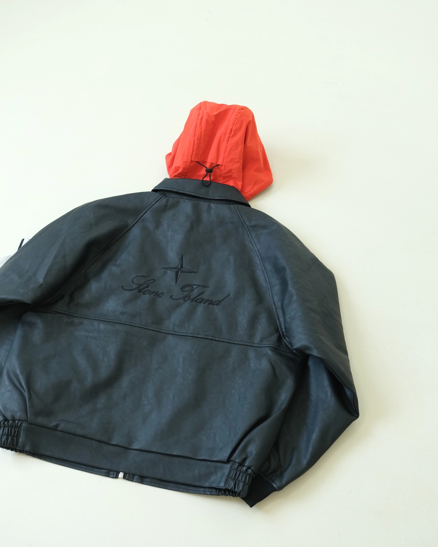 &ACE- S575 × Is8194 WEEK10 LEATHER BOMBER JACKET oversized 2colour item:D-F110I0514-2