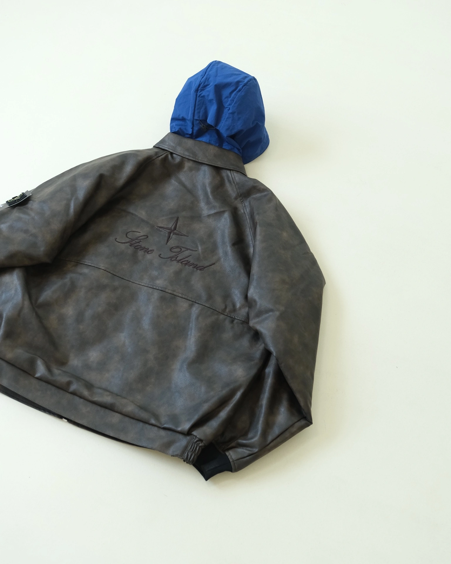 &ACE- S575 × Is8194 WEEK10 LEATHER BOMBER JACKET oversized 2colour item:D-F110I0514-2