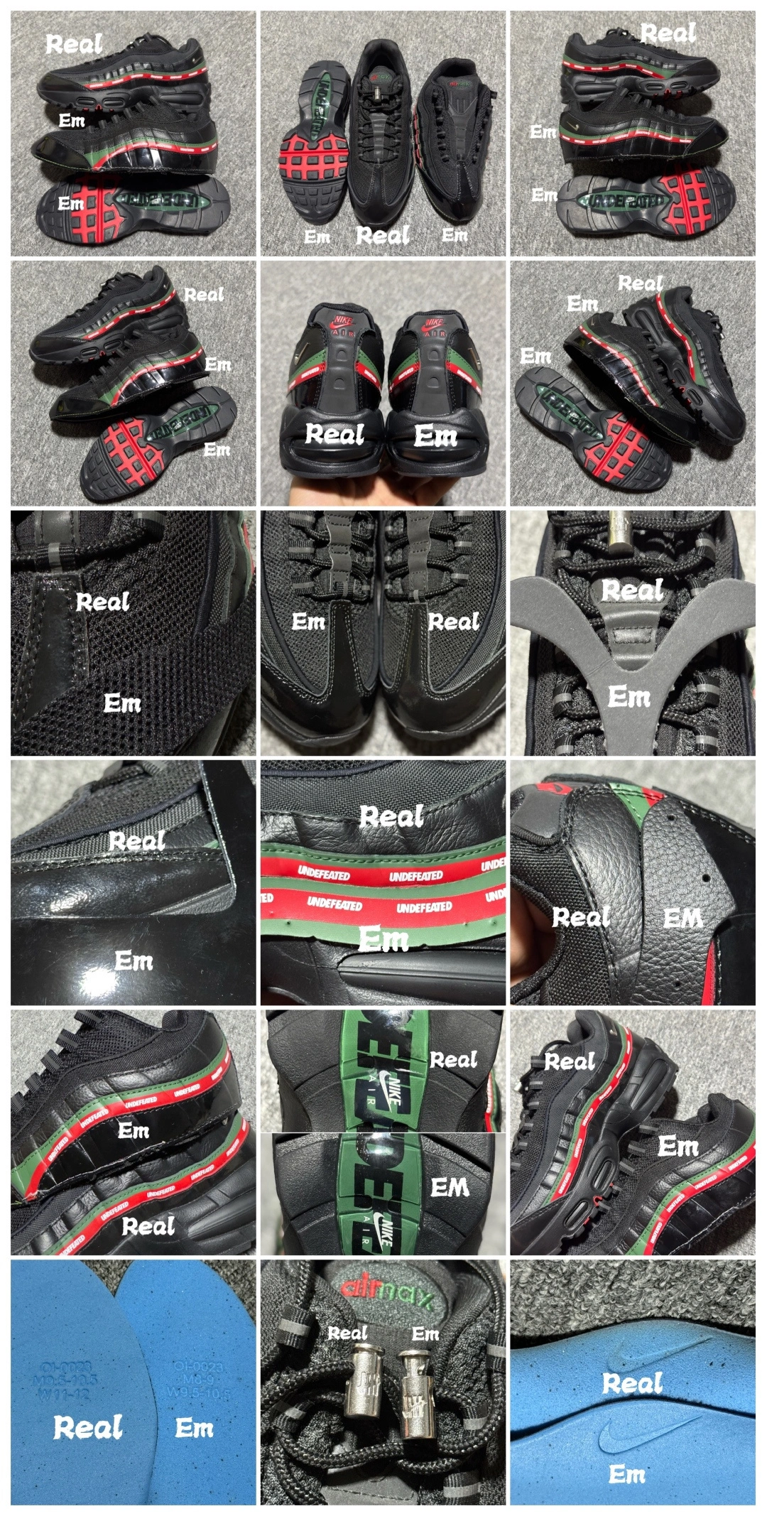 Flying pig--9ik5 IB4453-001 UNDEFEATED x NK Air Max 95 " Black " item: E-X000L2032B