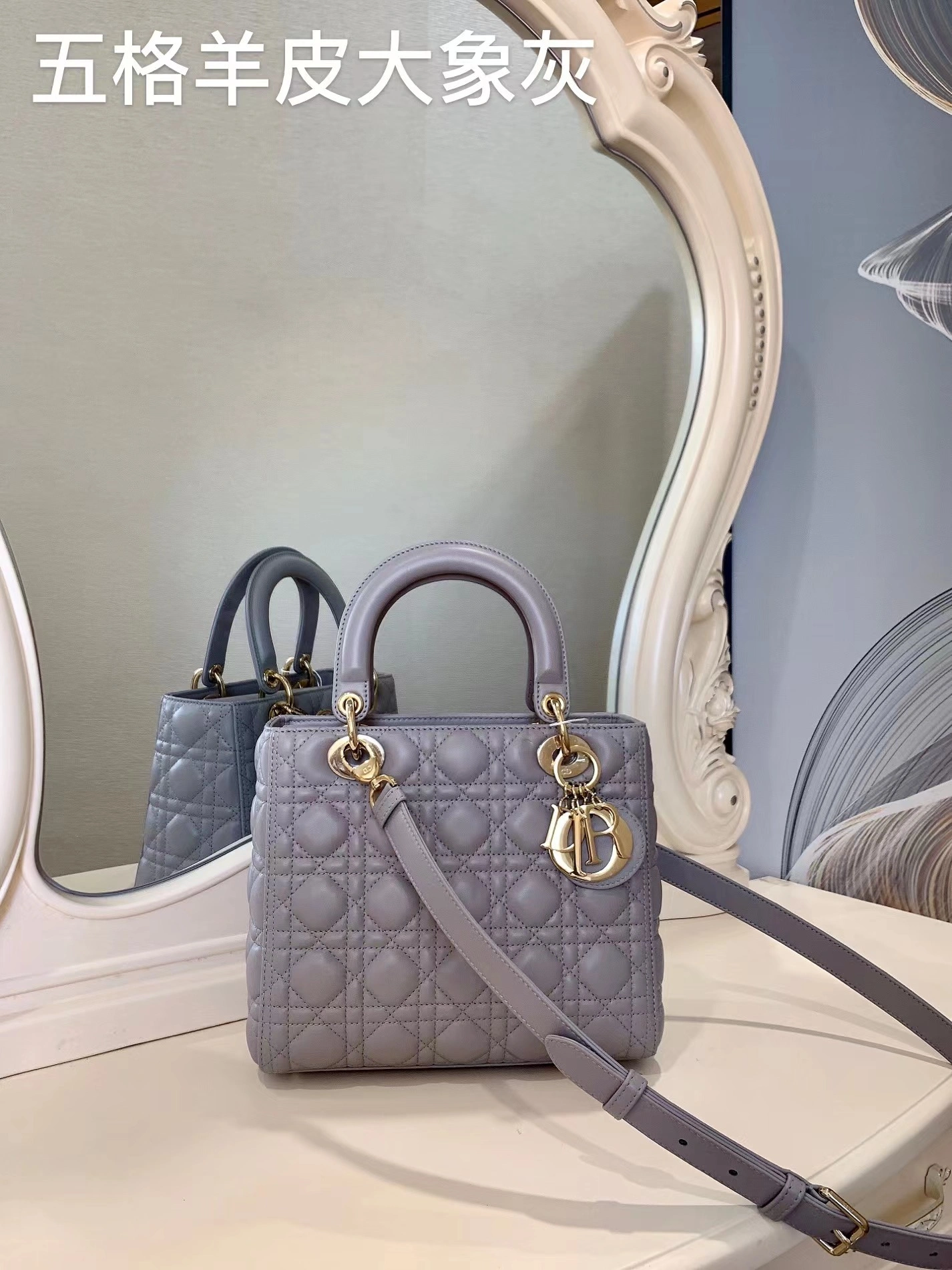 Custombag-- M0565ONGE-M47G high quality version The elephant grey suede gold buckle item：C-B803D0752