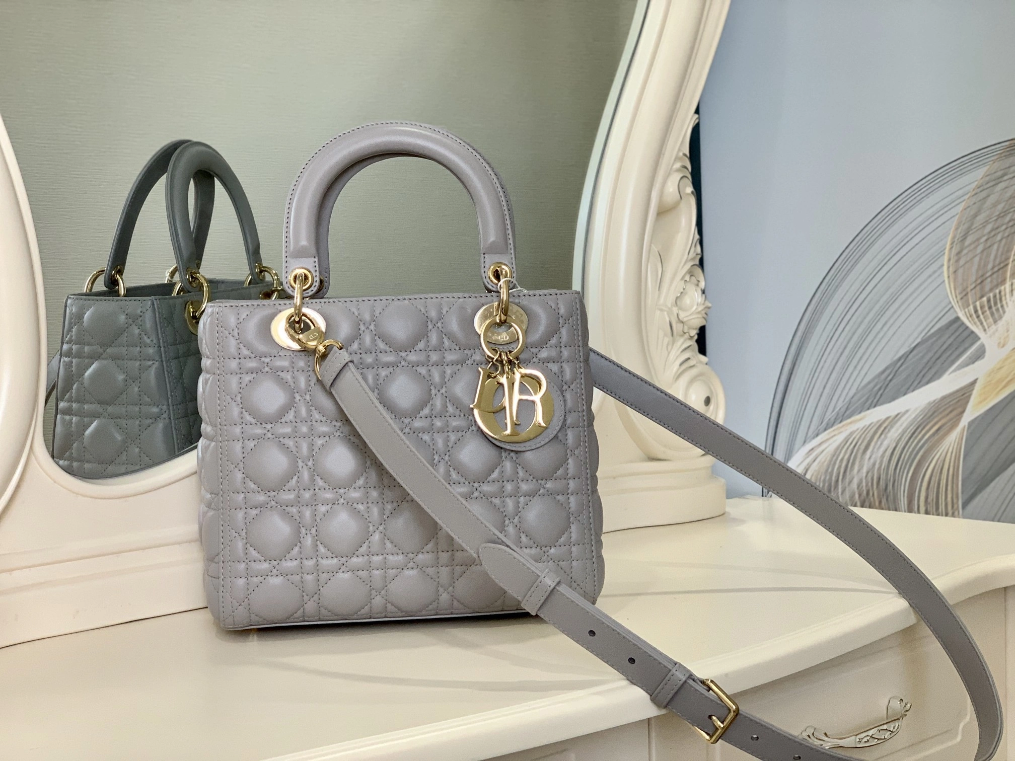 Custombag-- M0565ONGE-M47G high quality version The elephant grey suede gold buckle item：C-B803D0752