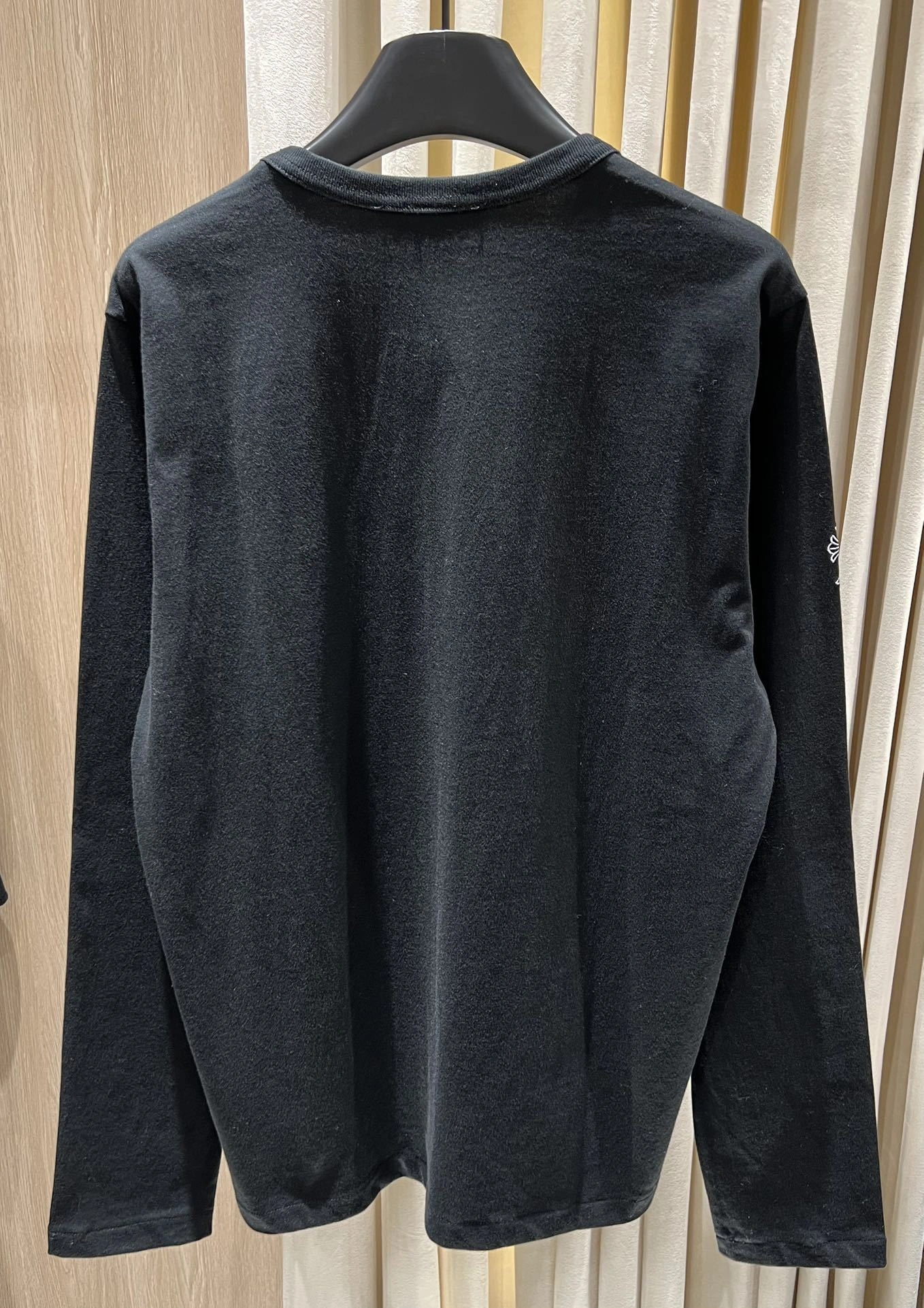 Gemini -- 3hro75 Long Sleeve Pocket Tee in Black embroidery item:E-F140L1915H