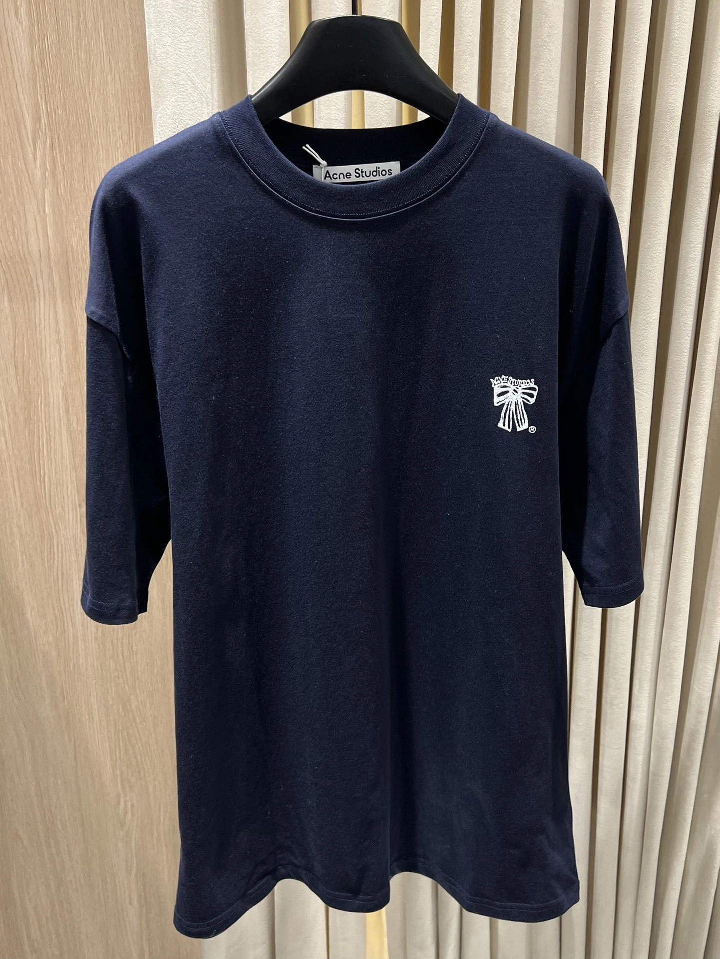 Gemini-- 1395 Embroidered Bow Logo T-Shirt Cotton 2colour item:E-F140L2724-2H