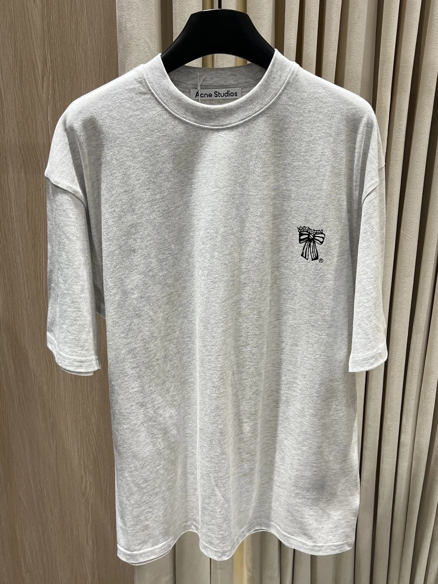 Gemini-- 1395 Embroidered Bow Logo T-Shirt Cotton 2colour item:E-F140L2724-2H