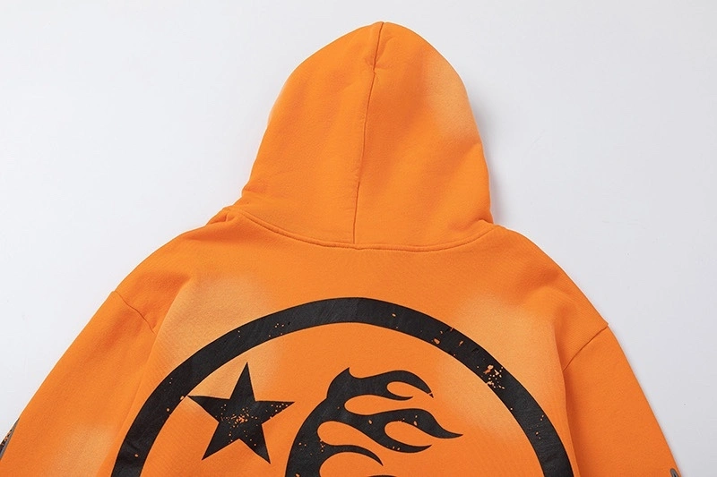 &Gemini-- H588st1r Fire Orange Hoodie pants item:E-F377B1867