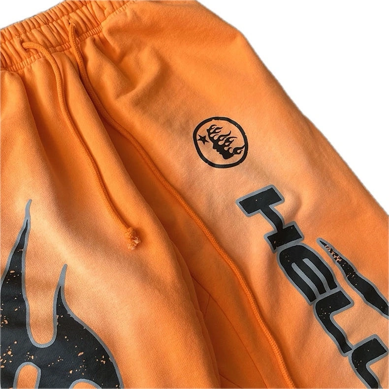 &Gemini-- H588st1r Studios Fire Orange Hoodie pants 2colour item:E-F377B1868-2