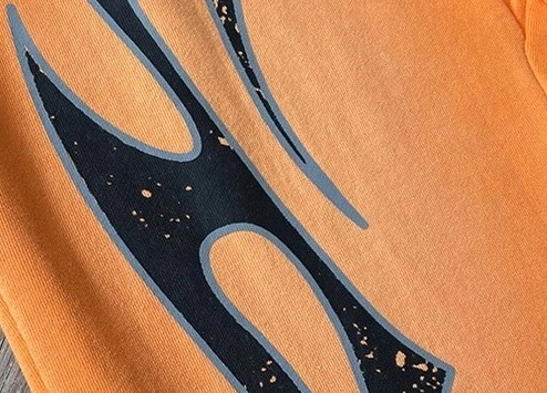 &Gemini-- H588st1r Studios Fire Orange Hoodie pants 2colour item:E-F377B1868-2