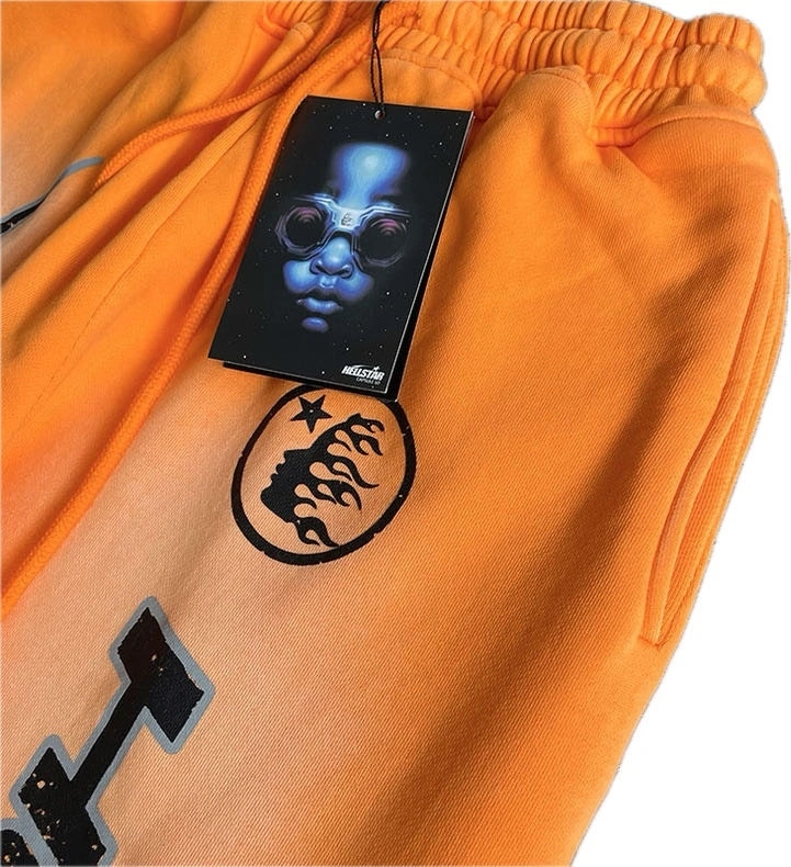 &Gemini-- H588st1r Studios Fire Orange Hoodie pants 2colour item:E-F377B1868-2