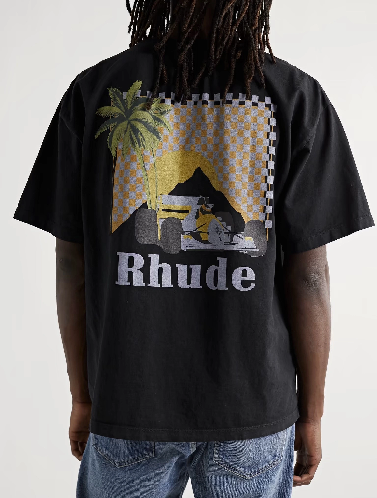 Gemini-- Moonlight Tropics T-shirt 2Colour item:C-F341C1410-2