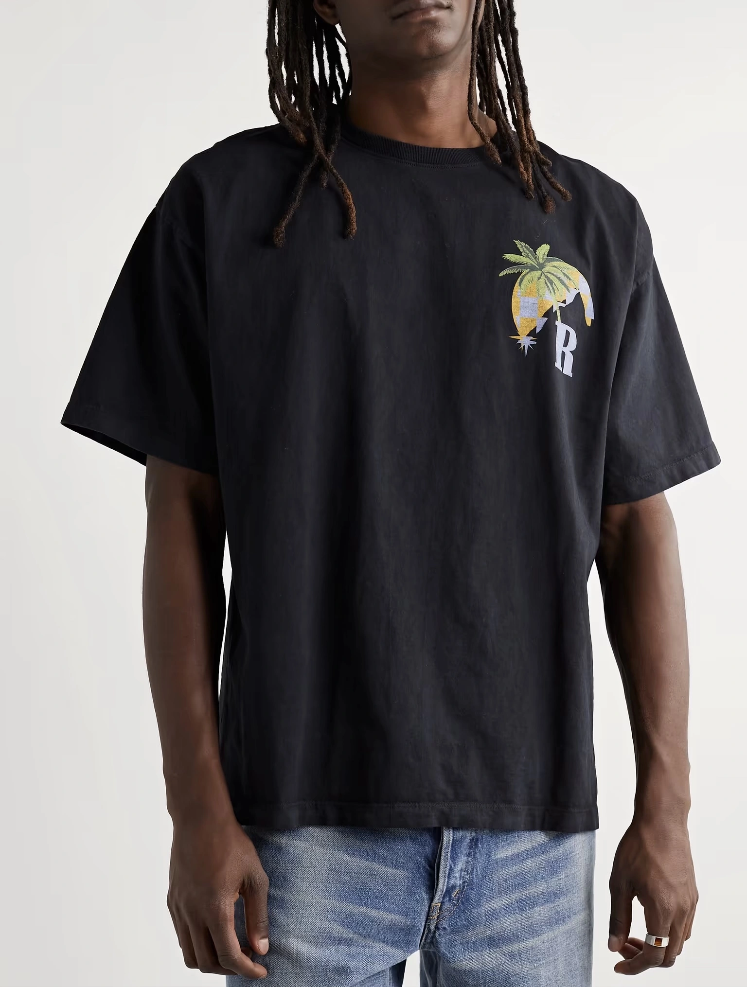 Gemini-- Moonlight Tropics T-shirt 2Colour item:C-F341C1410-2