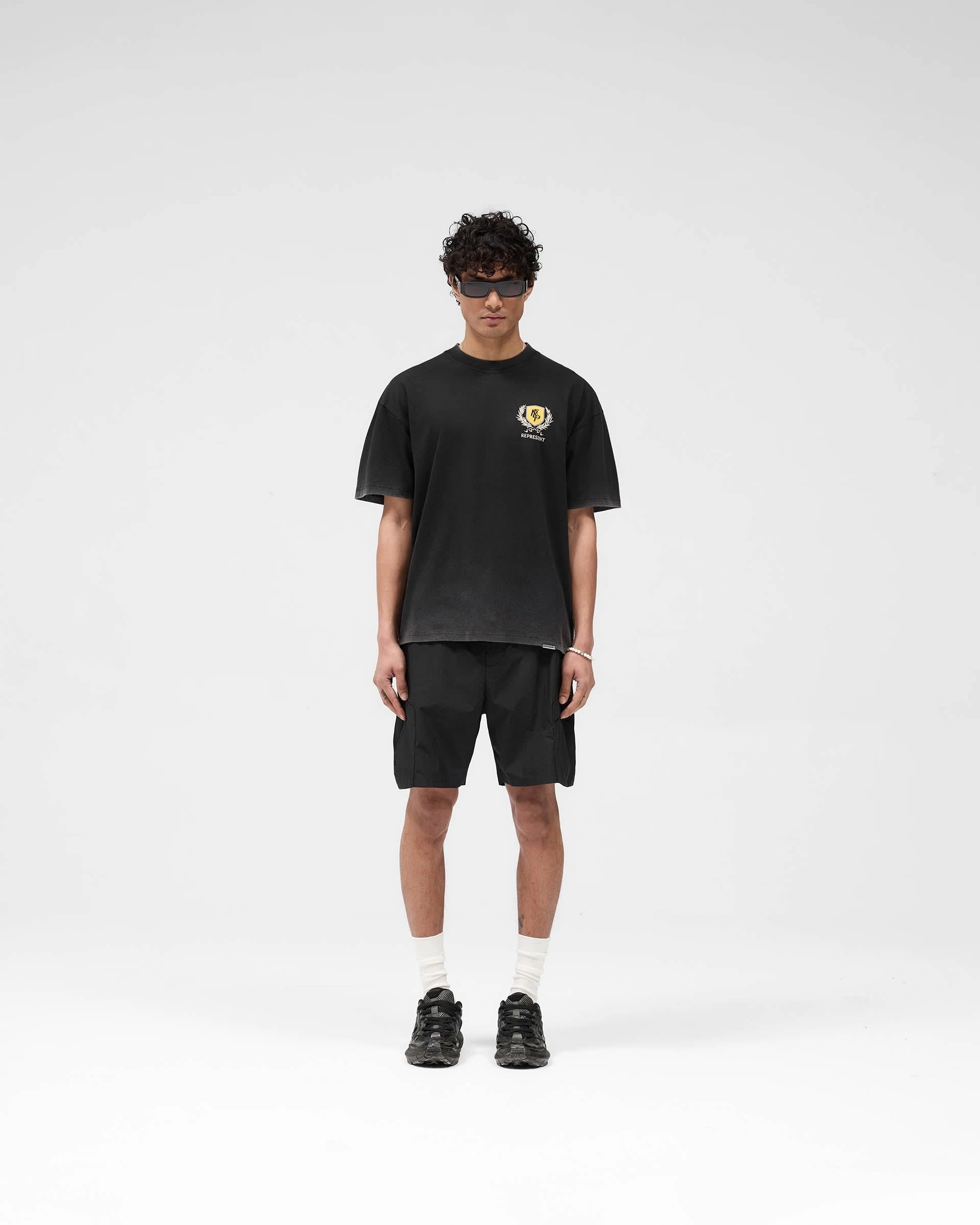 Gemini-- R5pr5s59t Crest T-Shirt NEW VINTAGE oversized 2colour item:E-F402E1514-2