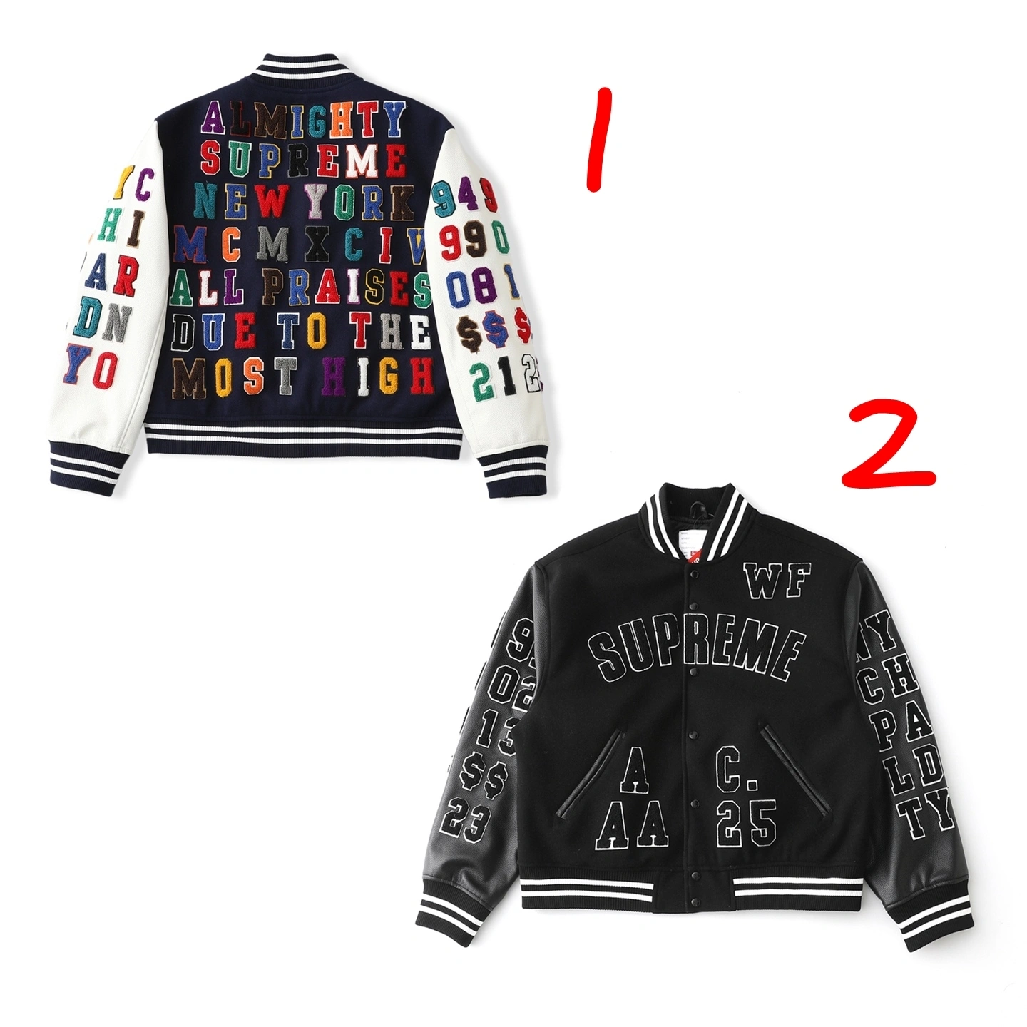 Gemini-- S575 SS25 week3 Praises Varsity Jacke 2colour item:E-F110K2110-2F