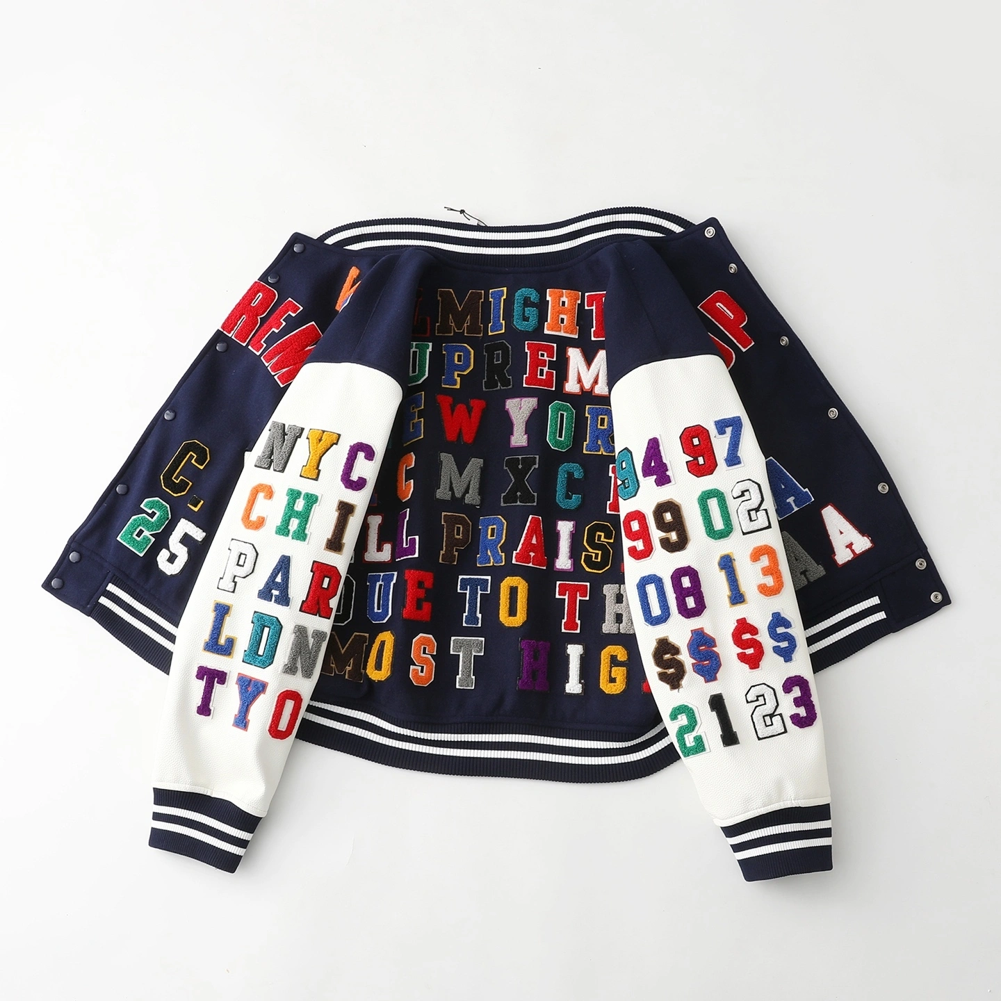 Gemini-- S575 SS25 week3 Praises Varsity Jacke 2colour item:E-F110K2110-2F