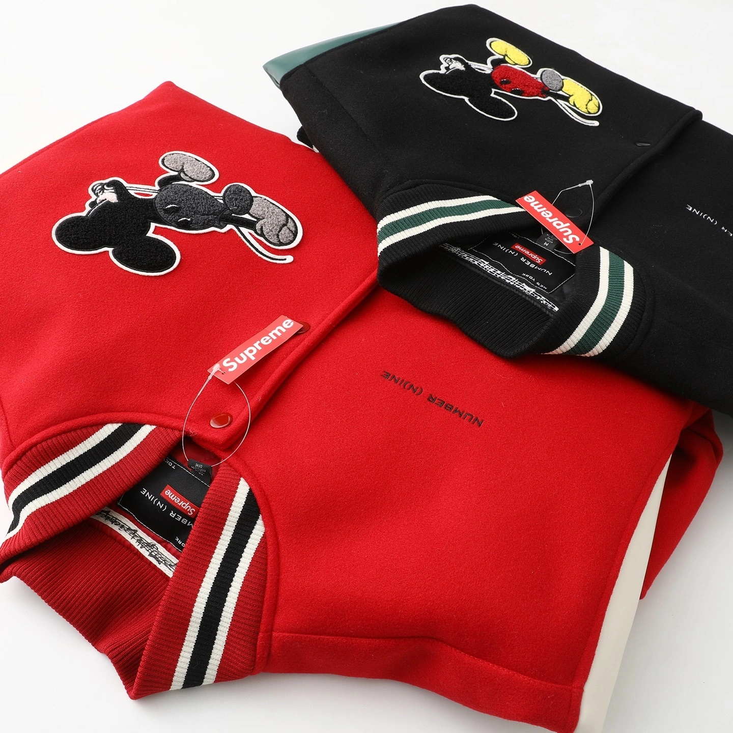 Gemini-- S575 Supreme x NUMBER FW25 Varsity Jacket 2colour item:E-F125L1115-2F