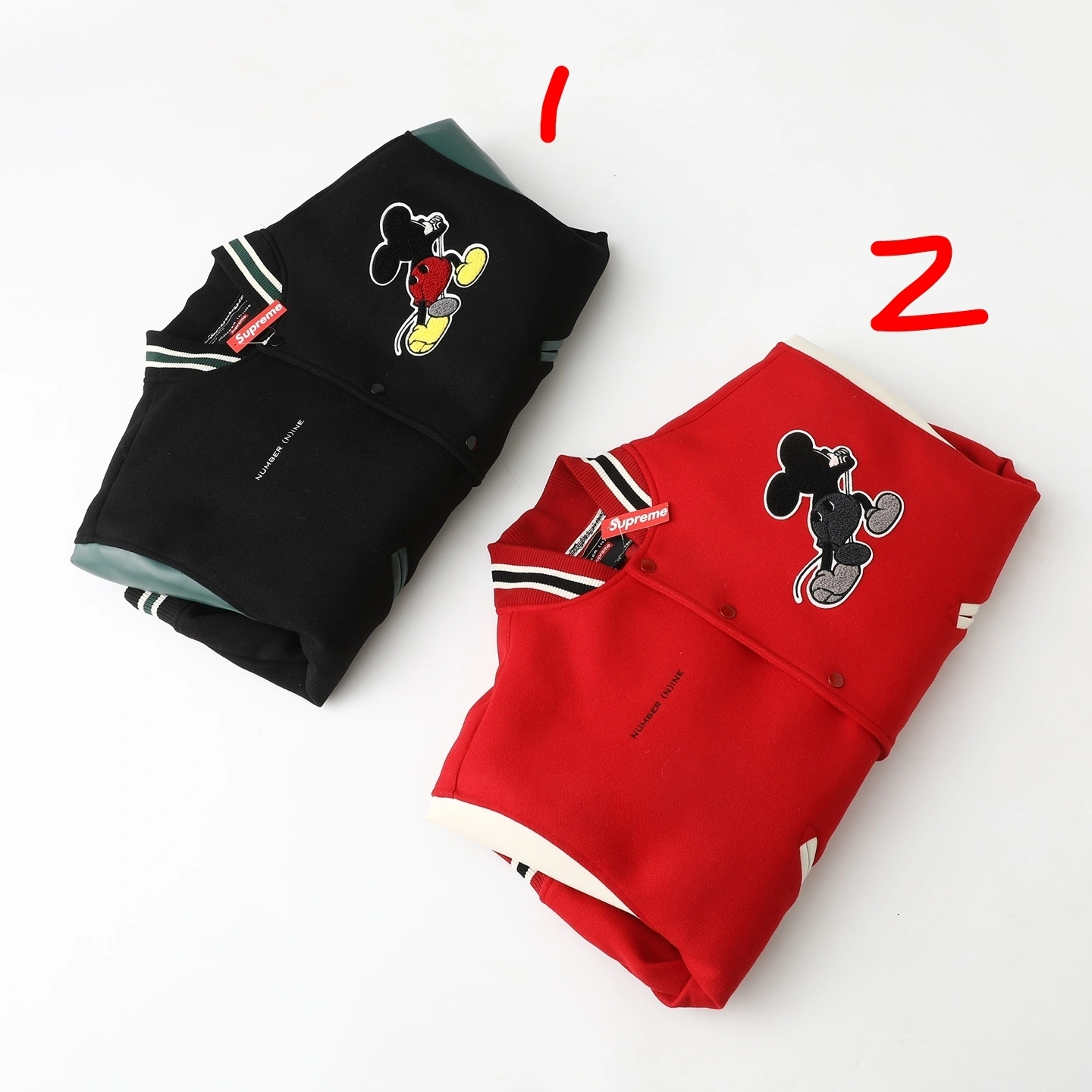 Gemini-- S575 Supreme x NUMBER FW25 Varsity Jacket 2colour item:E-F125L1115-2F
