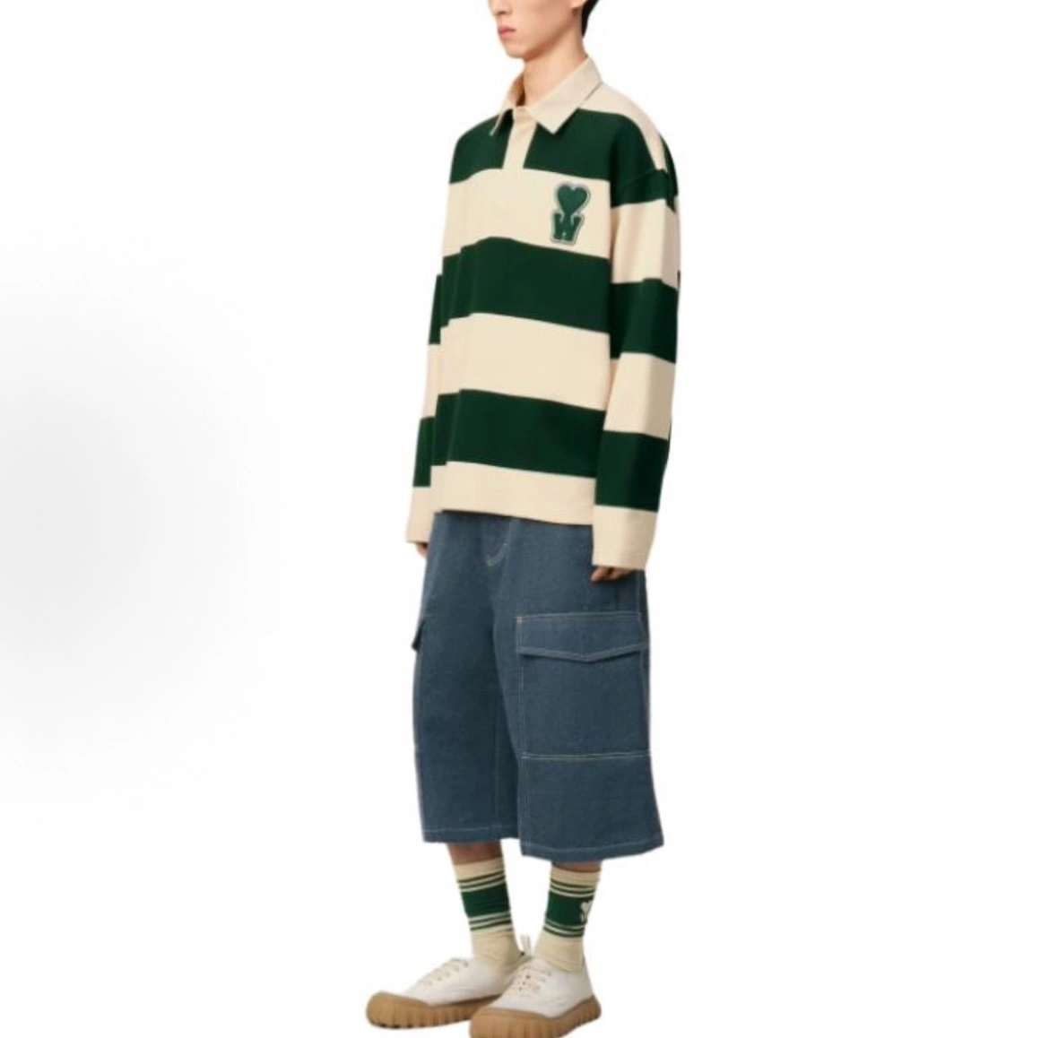 Gemini- 17I Ami Paris 25 POLO embroidery oversize item:E-F524I1916