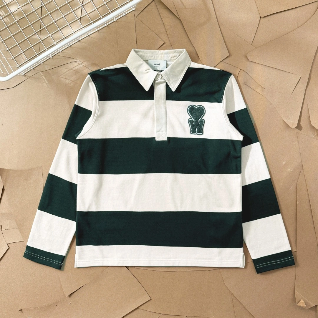 Gemini- 17I Ami Paris 25 POLO embroidery oversize item:E-F524I1916