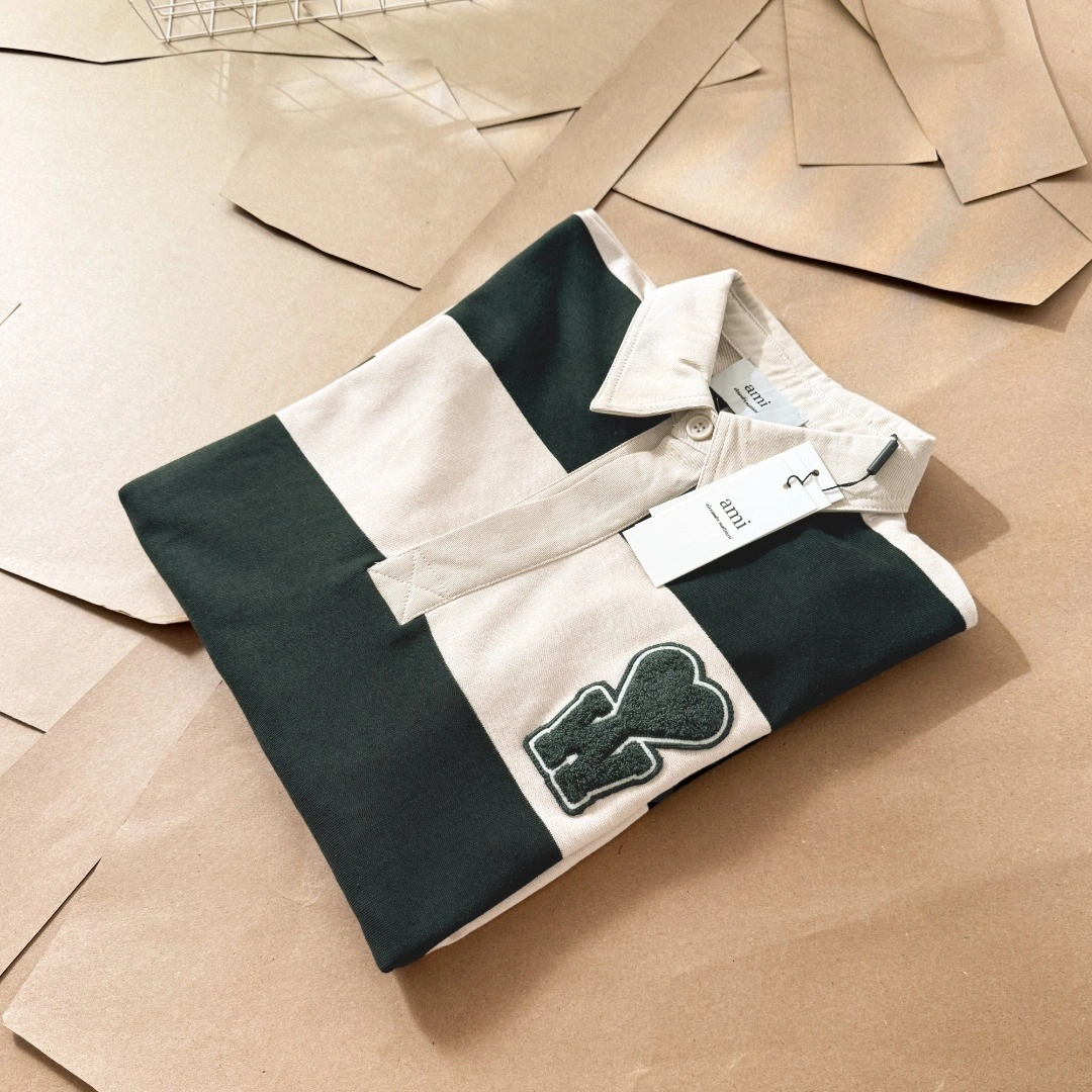 Gemini- 17I Ami Paris 25 POLO embroidery oversize item:E-F524I1916