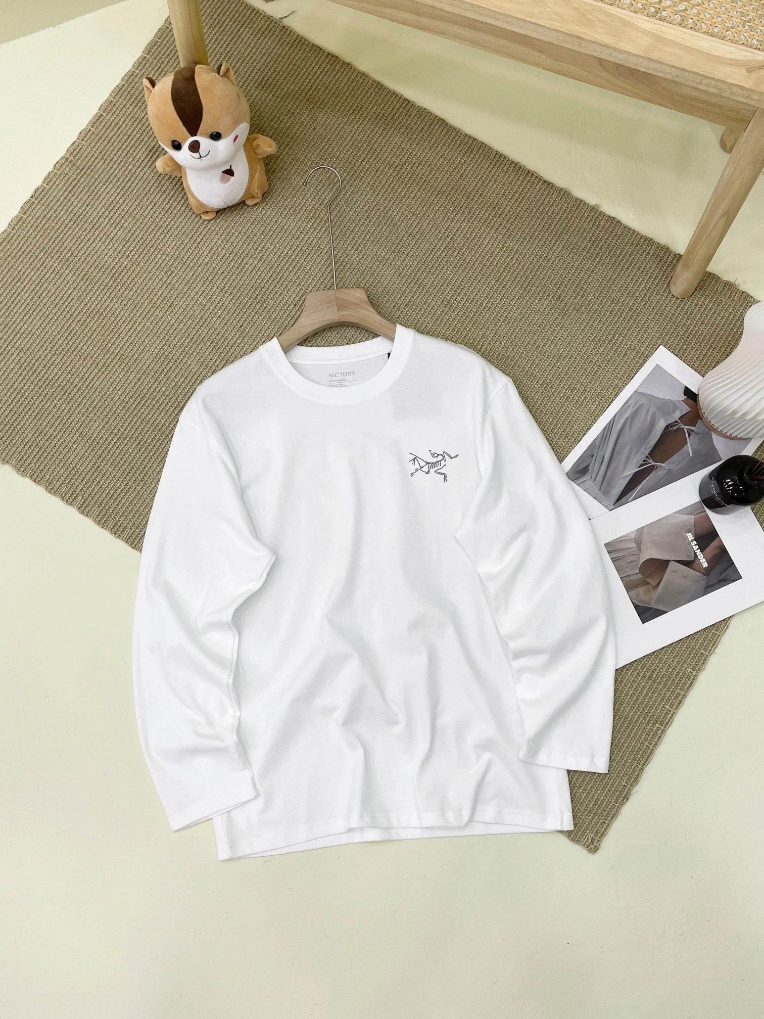 Gemini- 1r3t5ryx Bird Multi Word LS TEE oversized 2Colour item:D-F157J4607-2