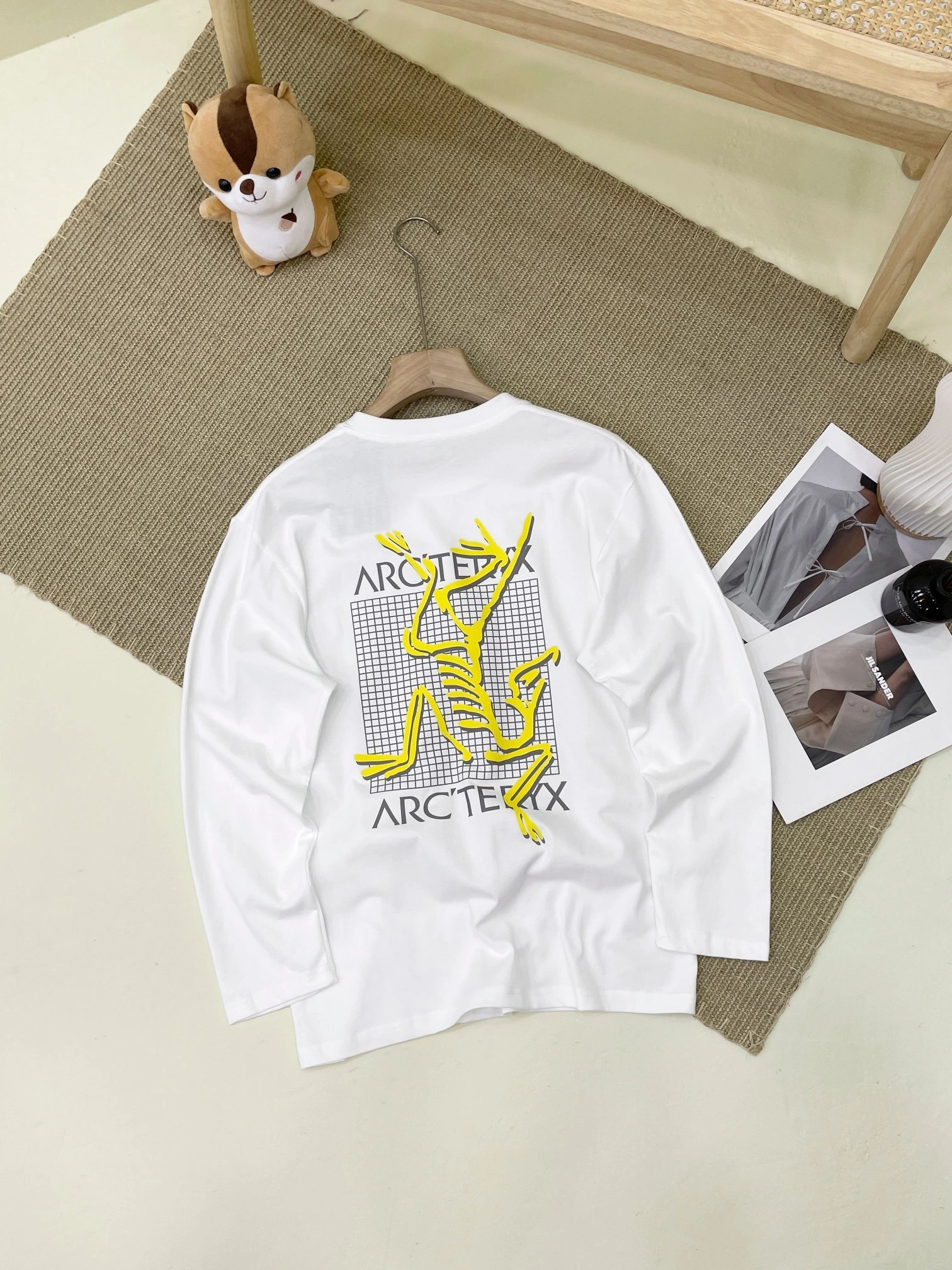 Gemini- 1r3t5ryx Bird Multi Word LS TEE oversized 2Colour item:D-F157J4607-2