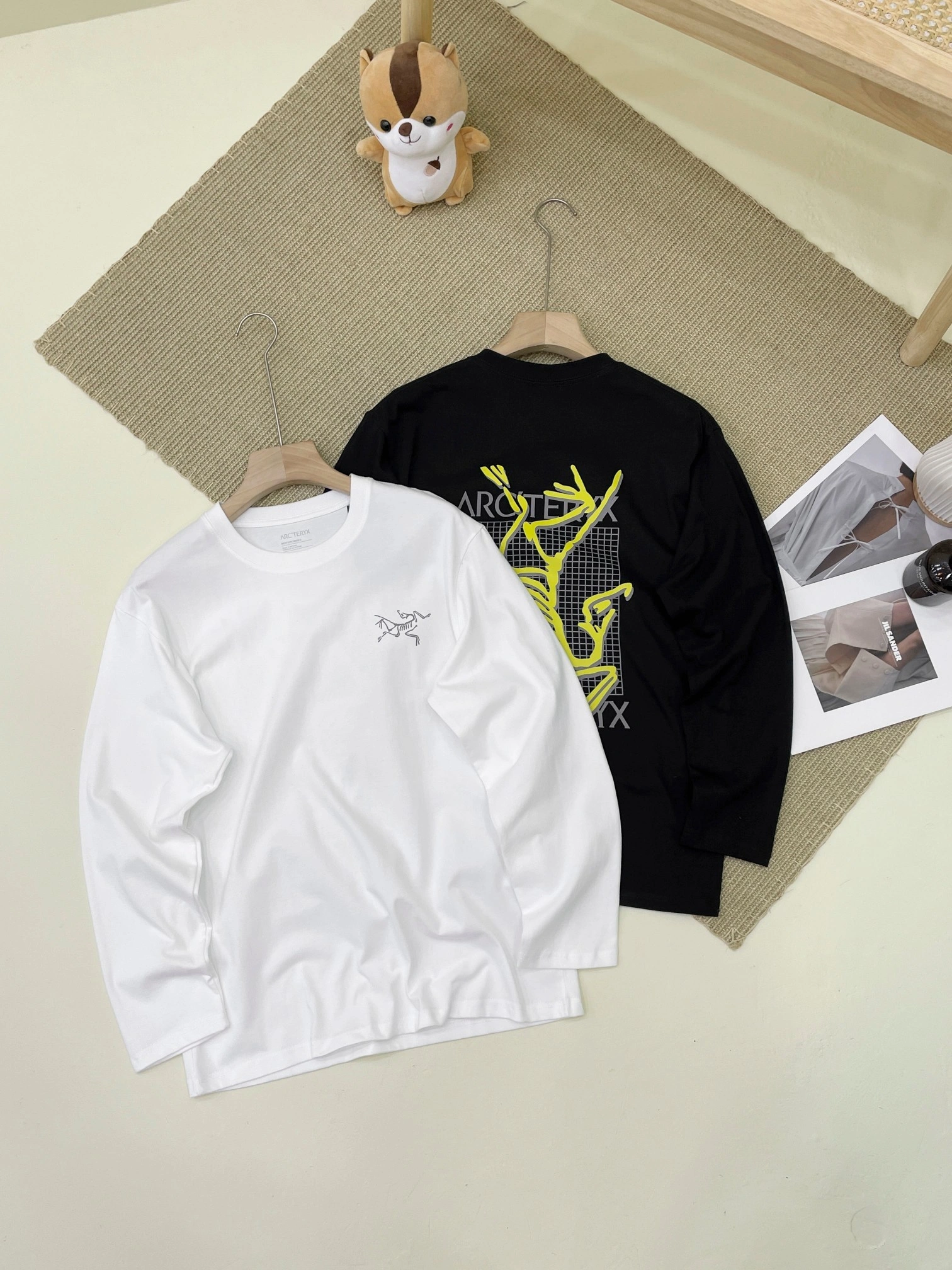 Gemini- 1r3t5ryx Bird Multi Word LS TEE oversized 2Colour item:D-F157J4607-2