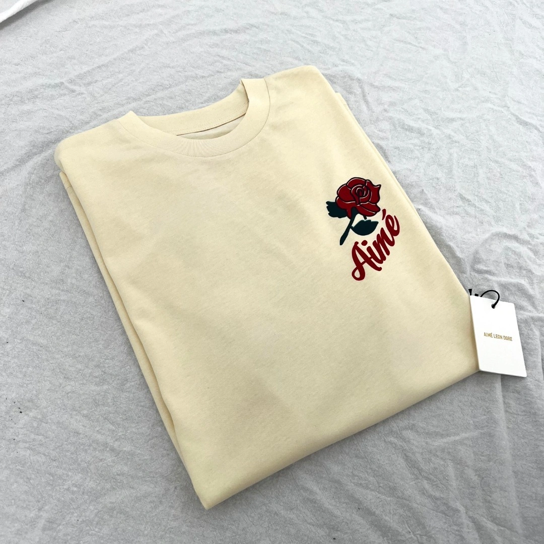 &&Gemini- Aime Leon Dore Rose Graphic Tee Pristine Cotton item:D-F523K9901H