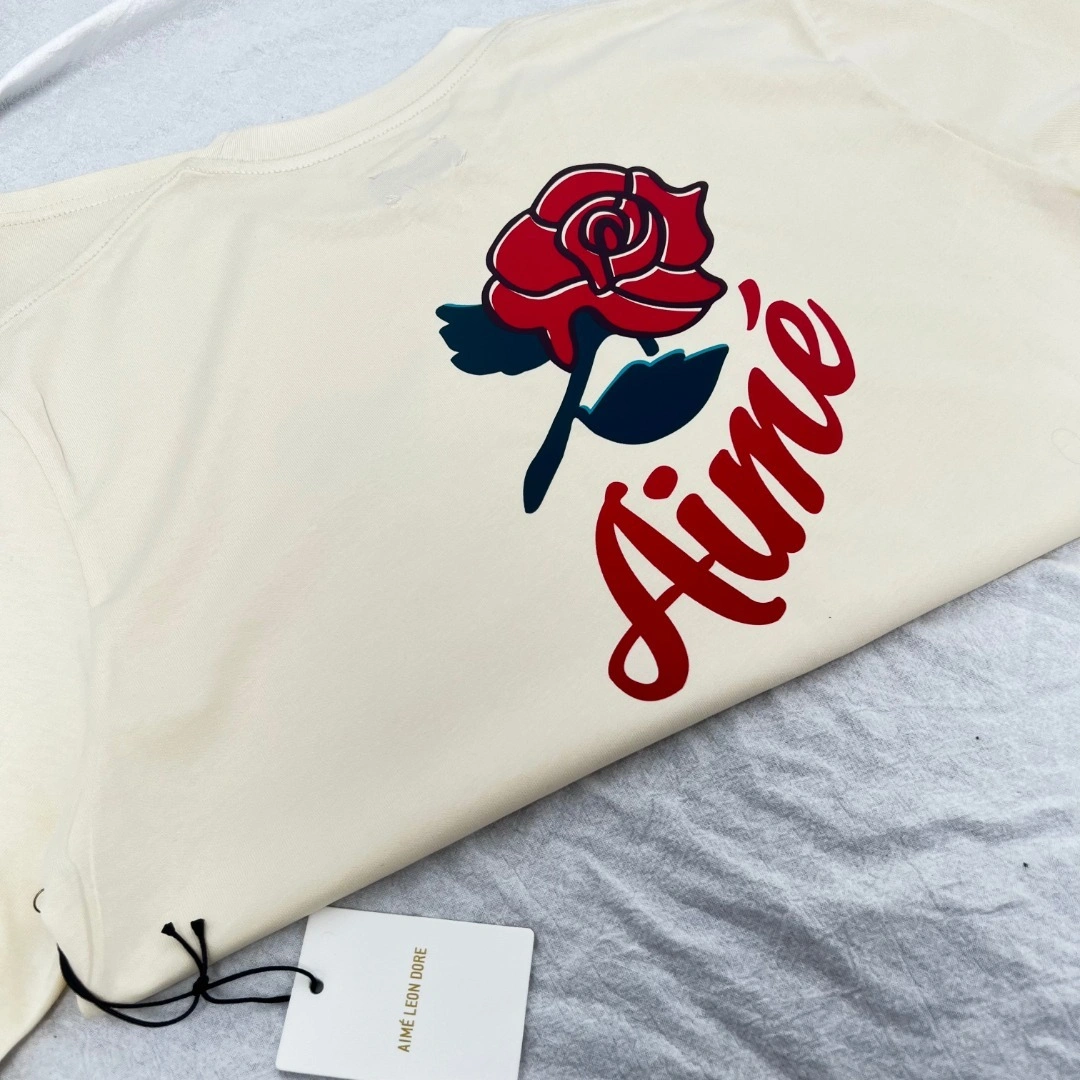 &&Gemini- Aime Leon Dore Rose Graphic Tee Pristine Cotton item:D-F523K9901H