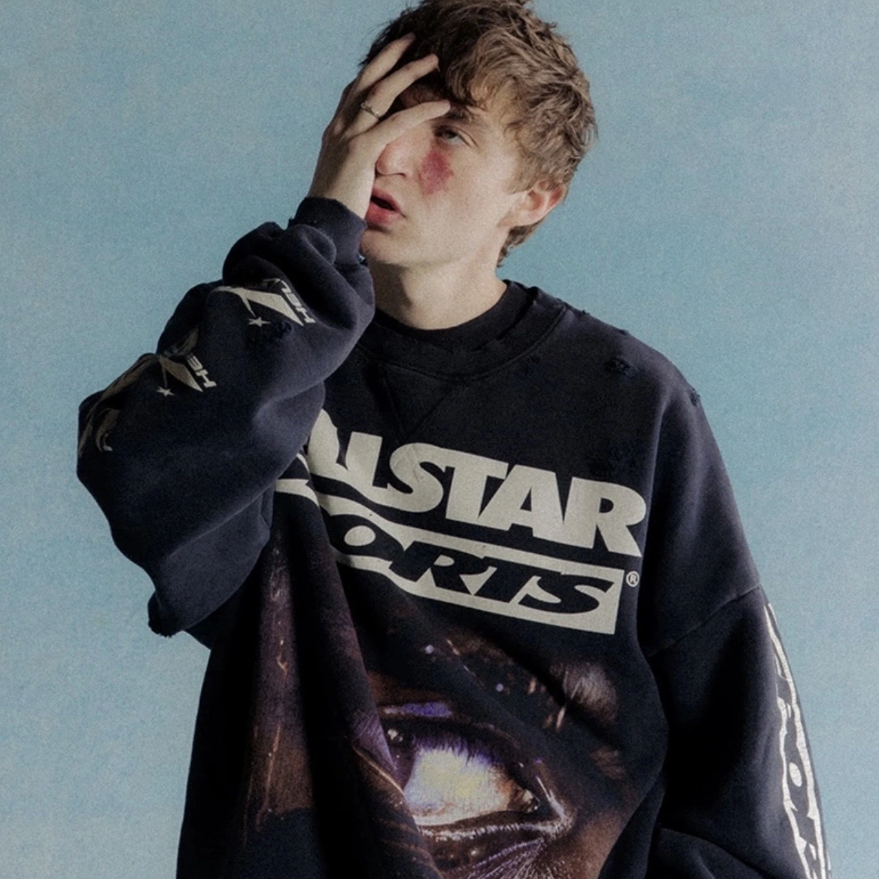 Gemini- H588st1r Studios Sports 96 Crewneck Hoodie24 oversized item:E-FL00I0214