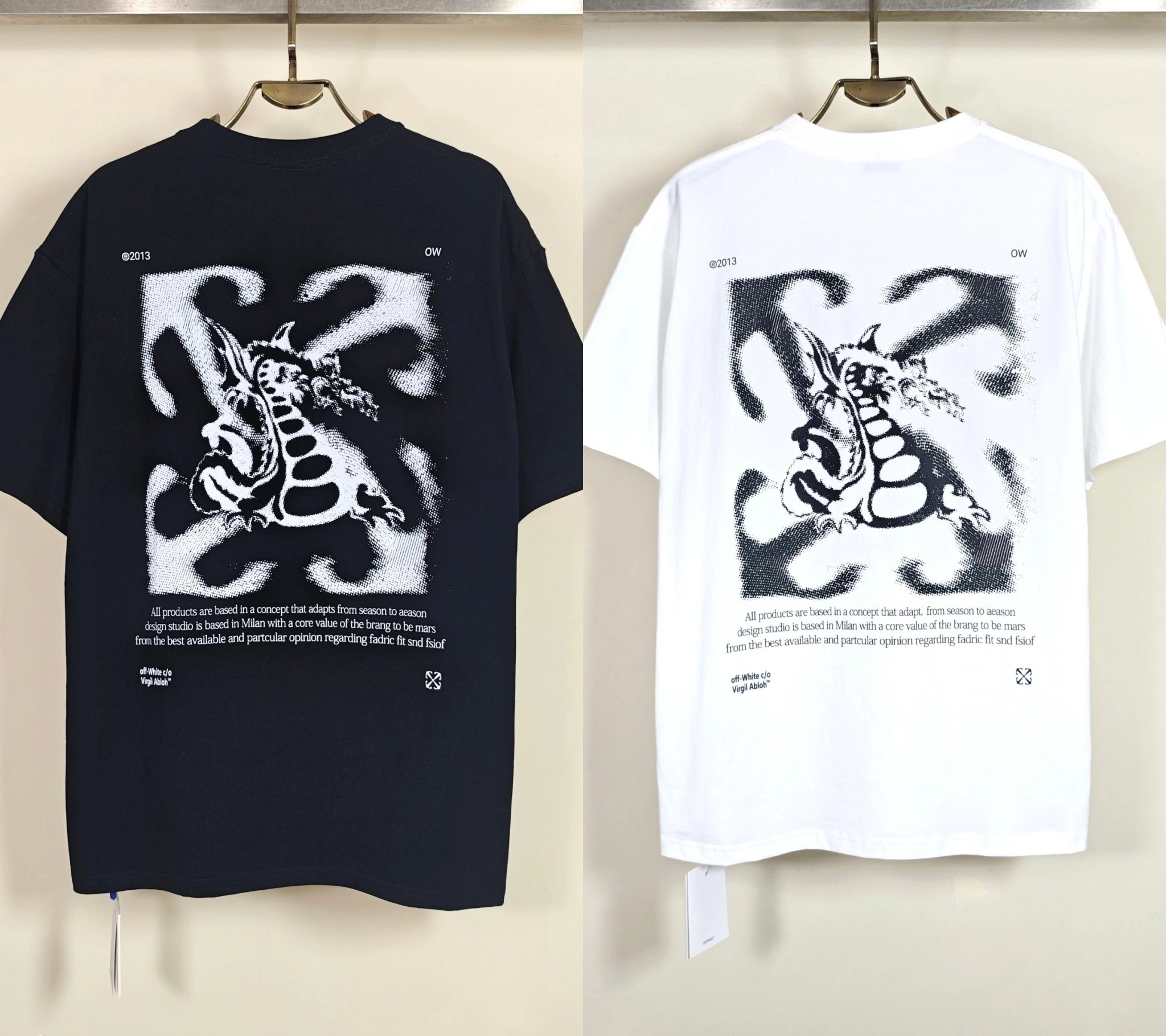 Gemini- Off Whit5 T shirt 2Colour item:E-FL29E1512-2