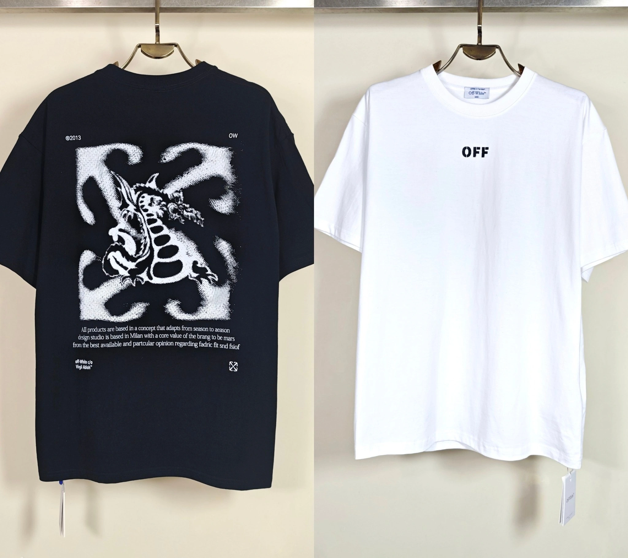 Gemini- Off Whit5 T shirt 2Colour item:E-FL29E1512-2