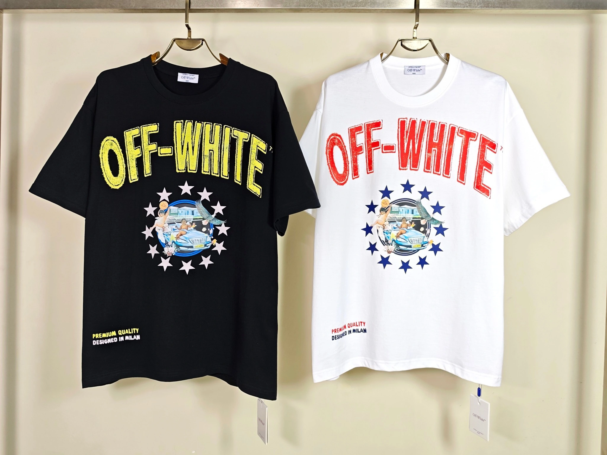 Gemini- Off Whit5 T shirt big cutting 2colour item:E-FL29H3023-2