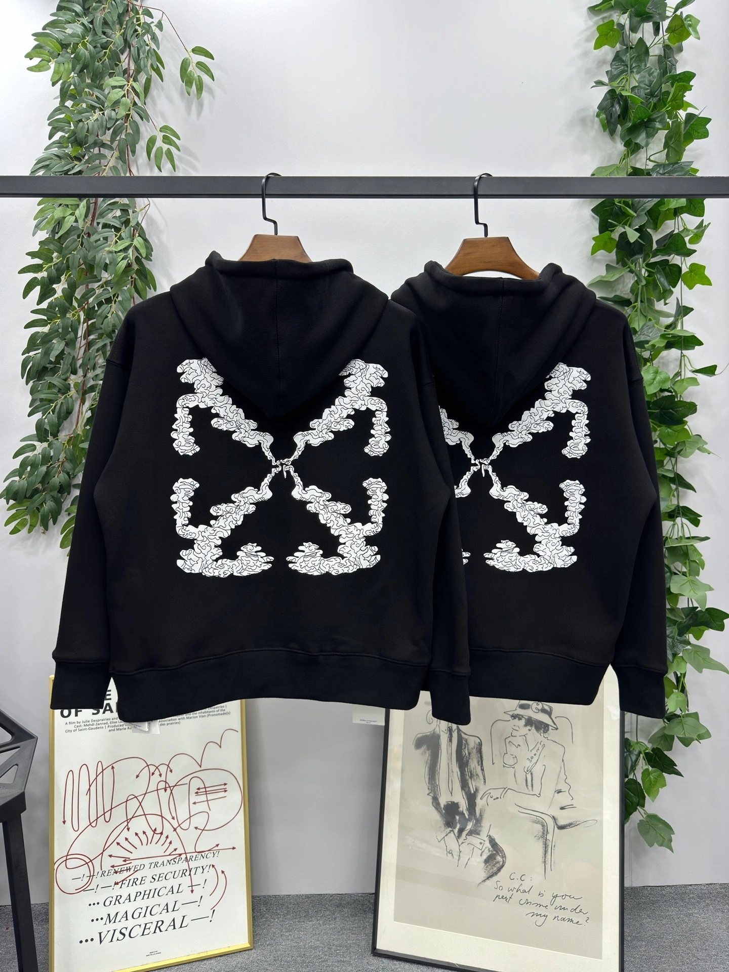 Gemini- Off Whit5 embroidery Cotton oversize item:E-F524I1911