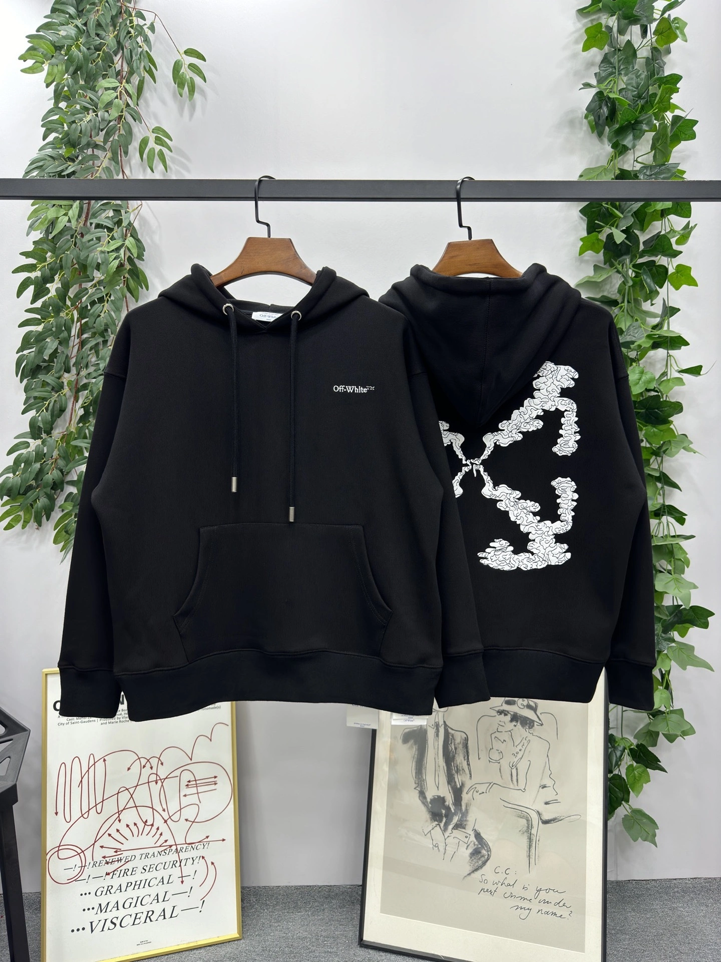 Gemini- Off Whit5 embroidery Cotton oversize item:E-F524I1911
